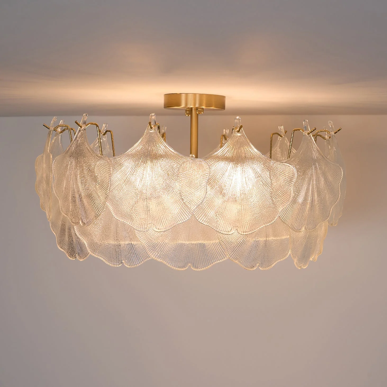 Maple Leaf Cluster Glass Ceiling Light - Image 10