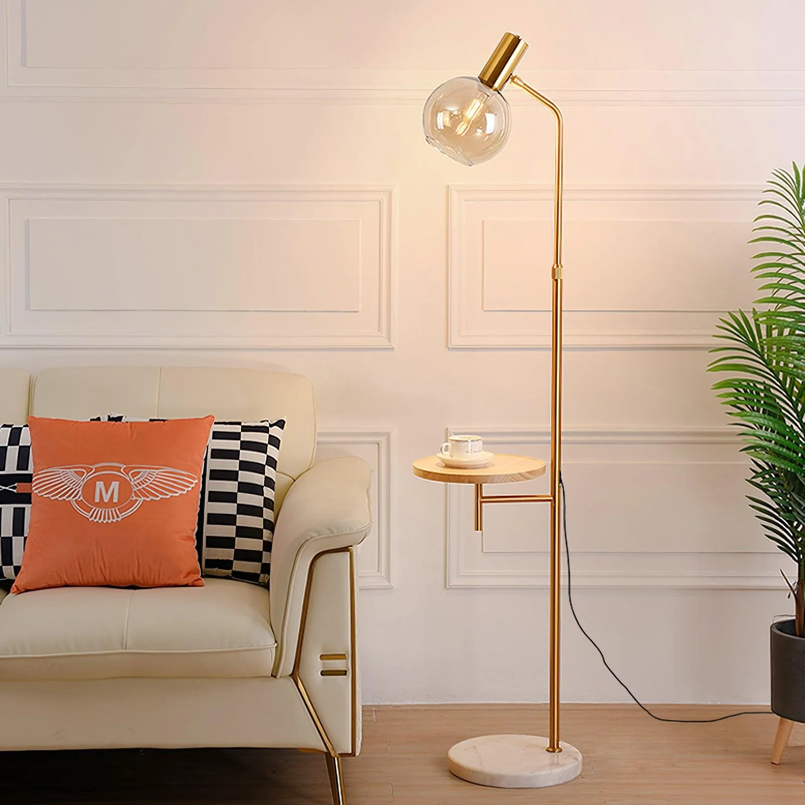 Marble Modern Glass Floor Lamp - Image 4