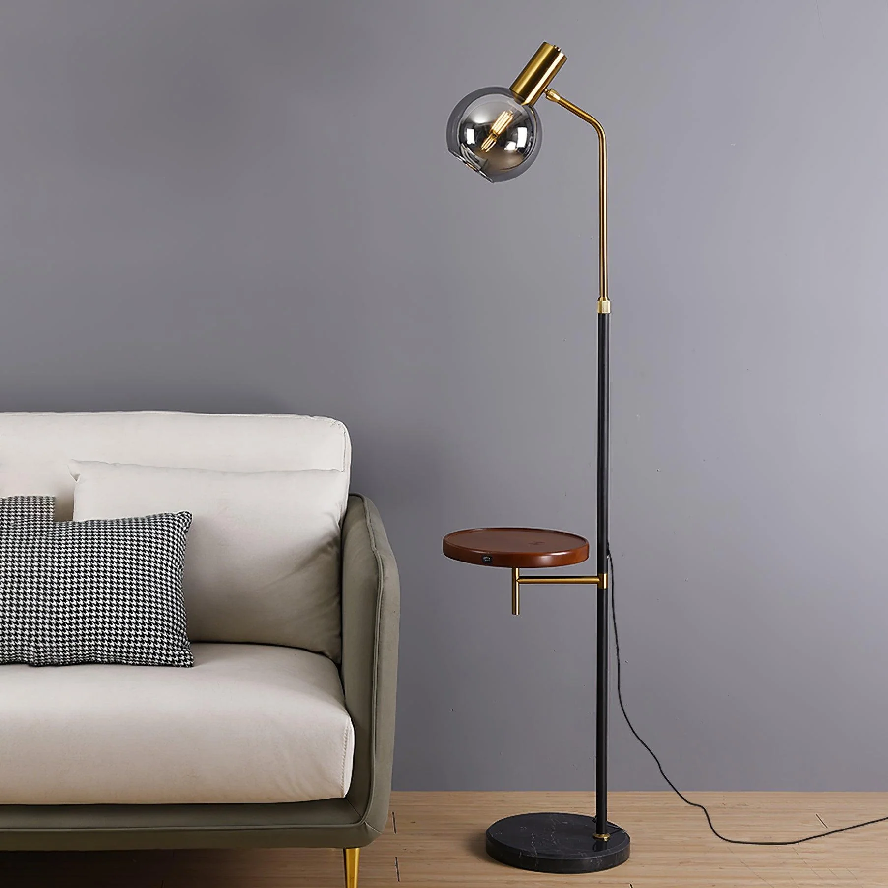 Marble Modern Glass Floor Lamp - Image 5