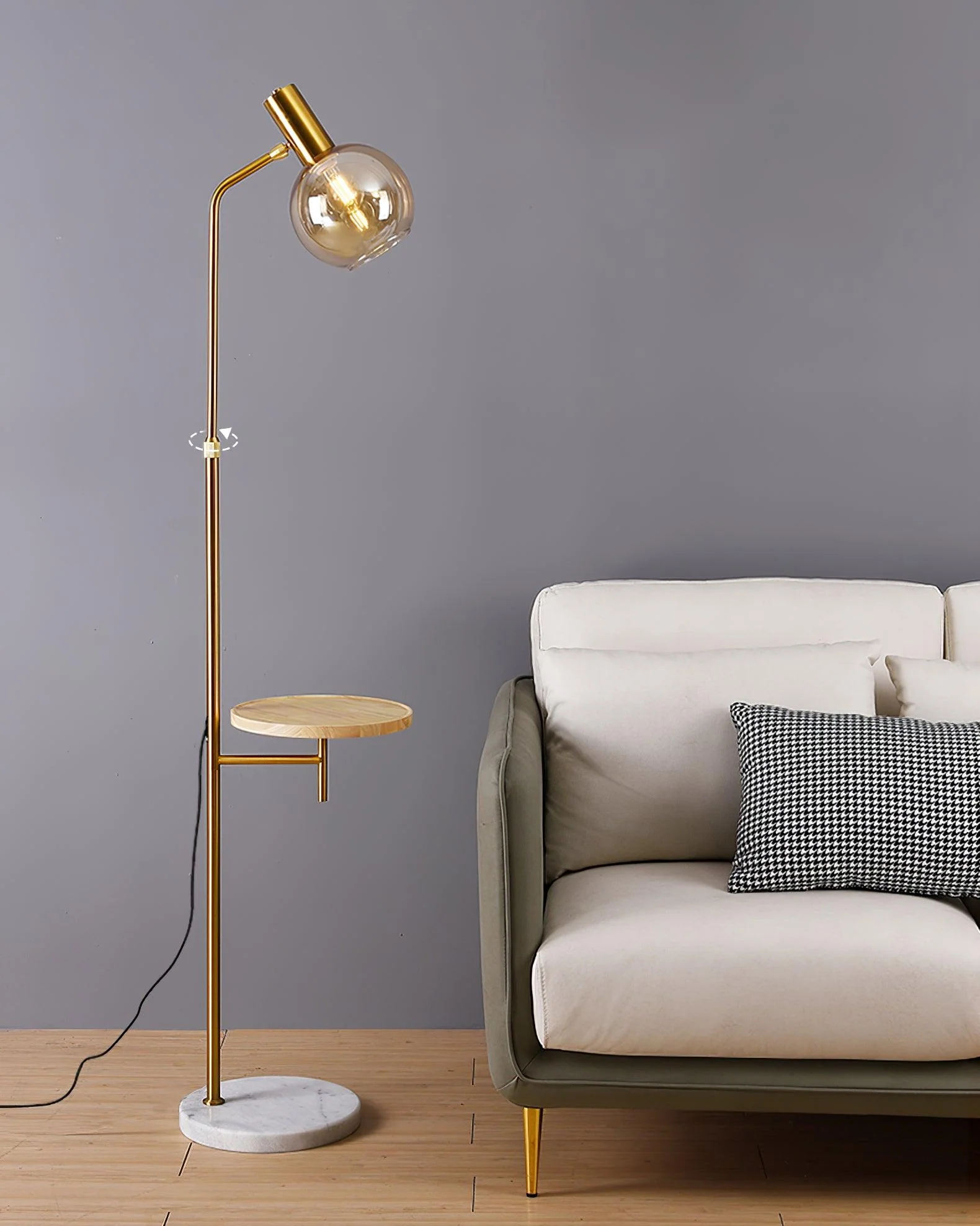 Marble Modern Glass Floor Lamp - Image 8