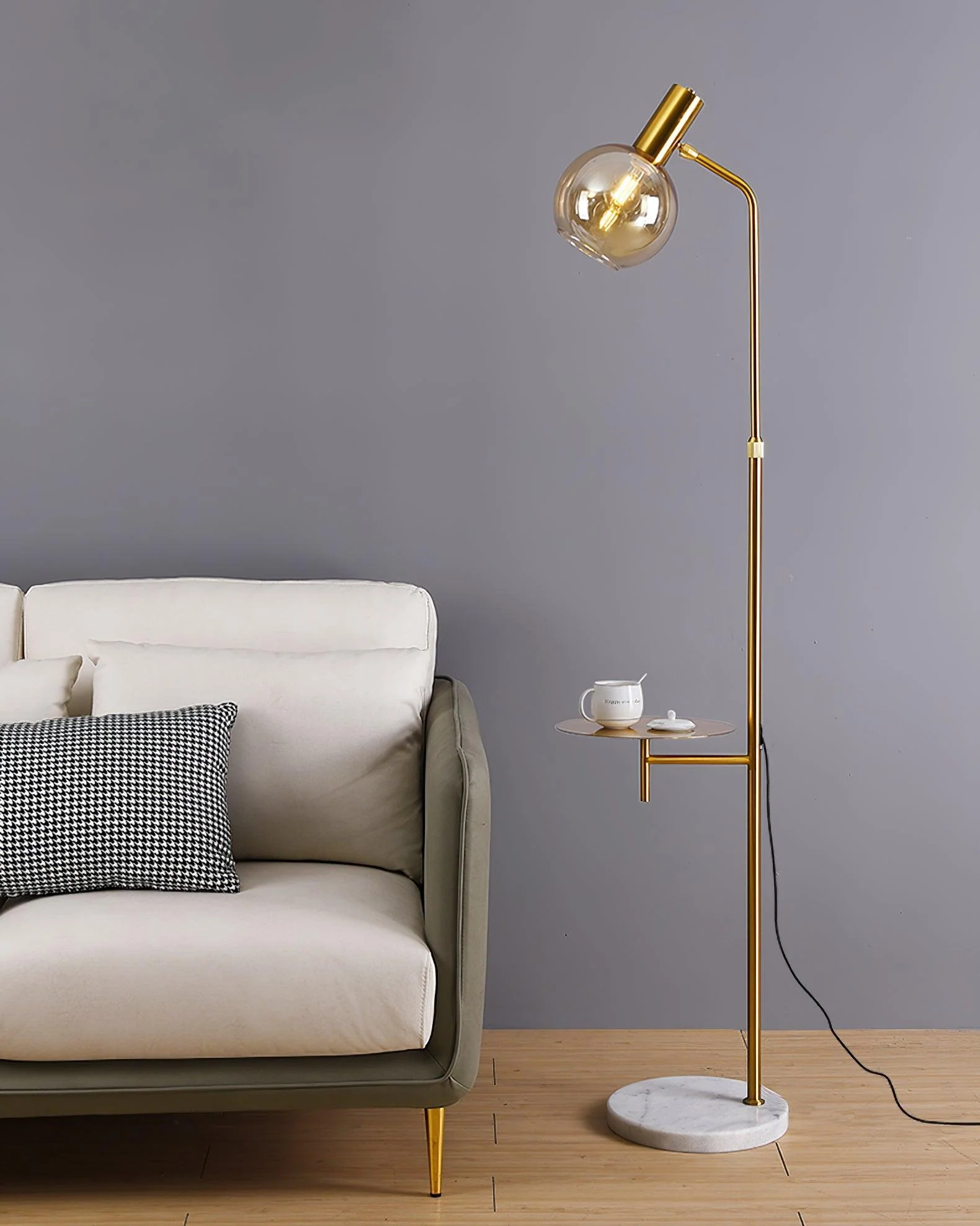 Marble Modern Glass Floor Lamp - Image 9