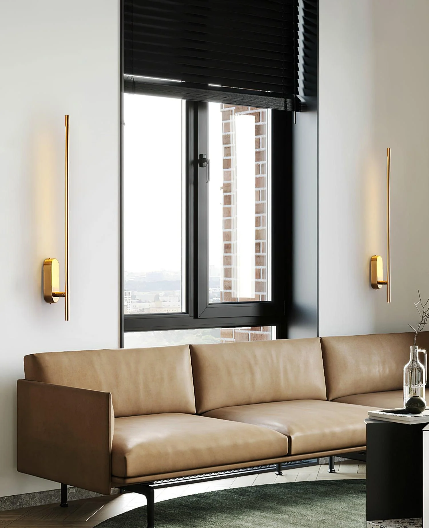 Marissa Stick Shaped Brass Sconce Wall lamp - Image 13