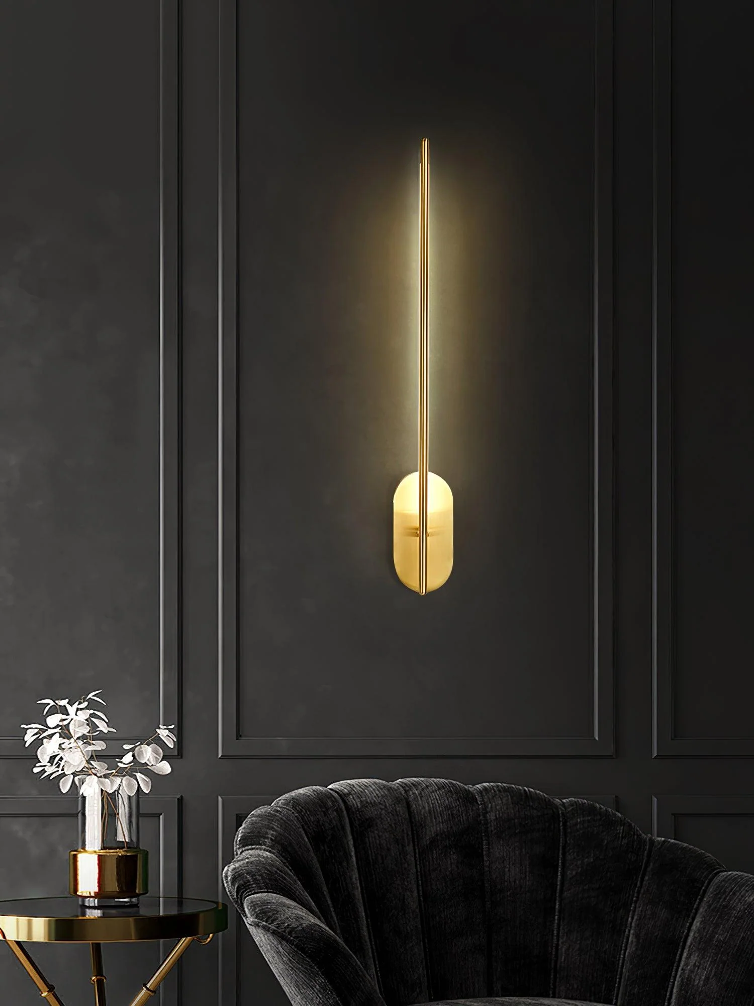 Marissa Stick Shaped Brass Sconce Wall lamp - Image 45