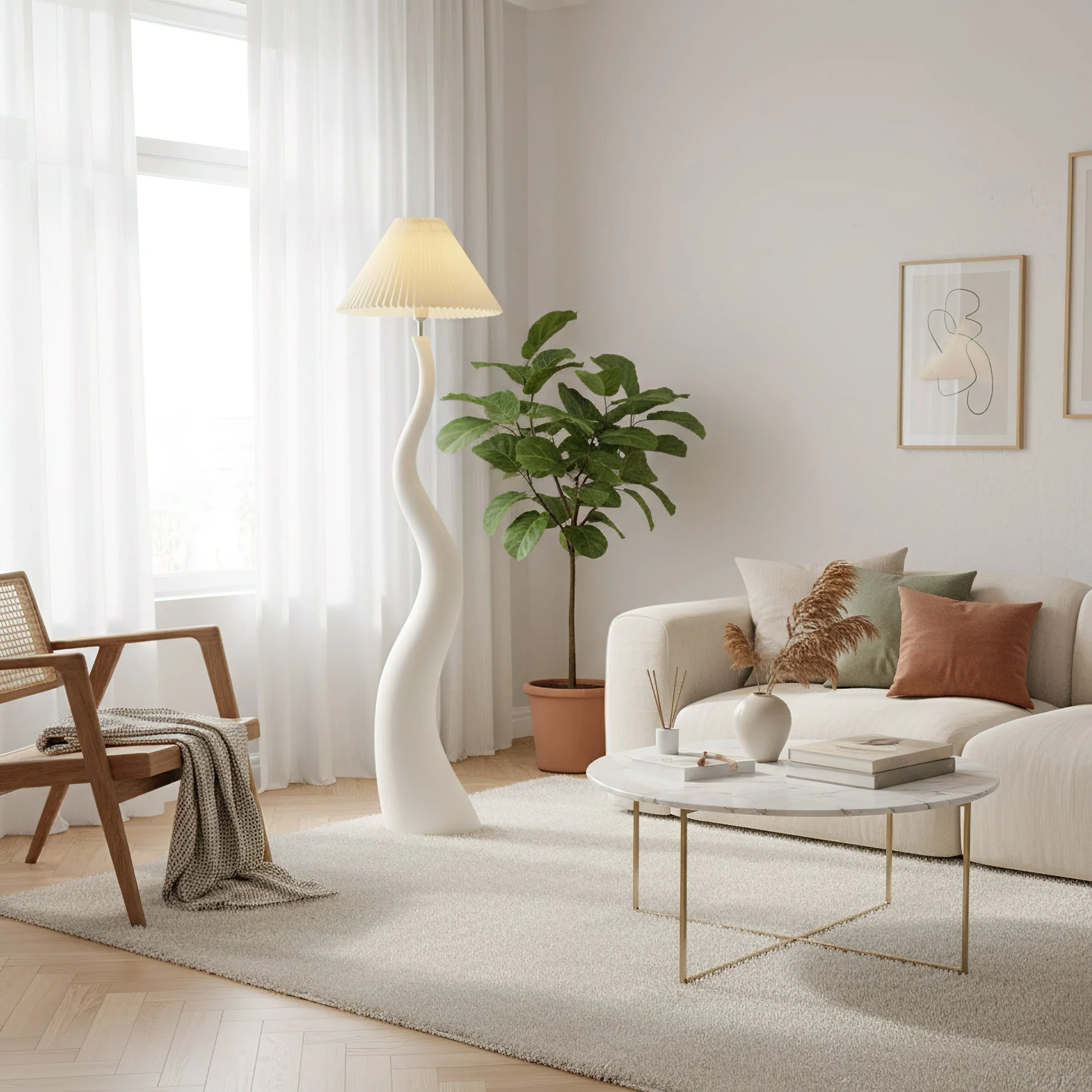 Marlene Modern Resin Floor Lamp - Image 3