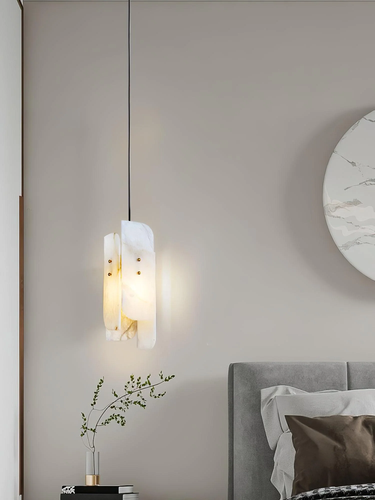 Megalith Minimalist Alabaster Pendant Light - Image 11