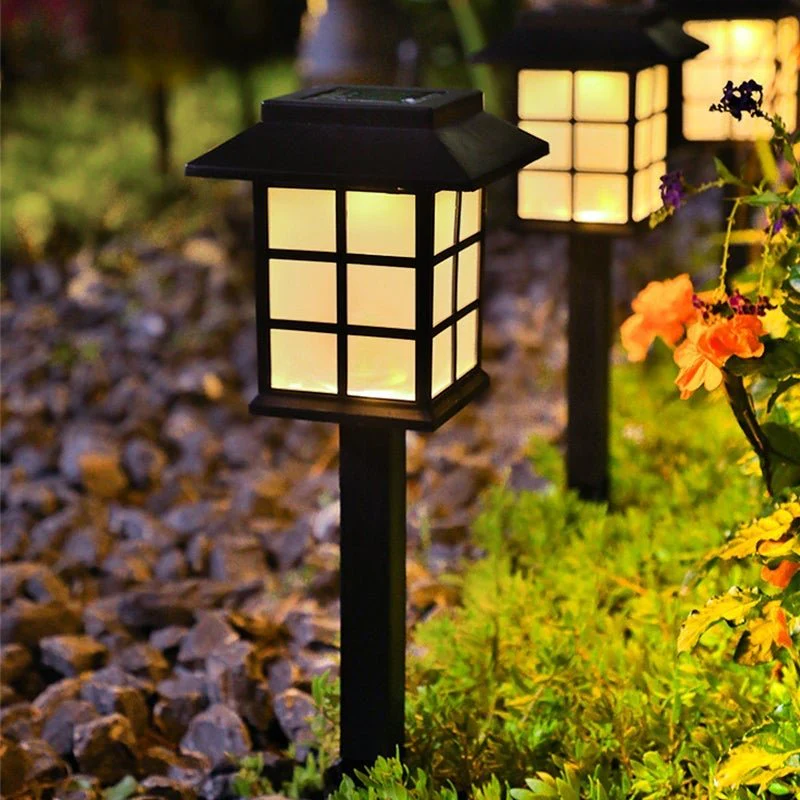 Merle Square Pavilion-shaped Solar LED ABS Outdoor Post Light