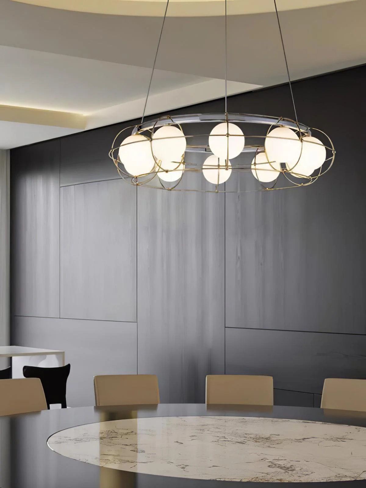 Mia Modern Glass Chandelier - Image 10
