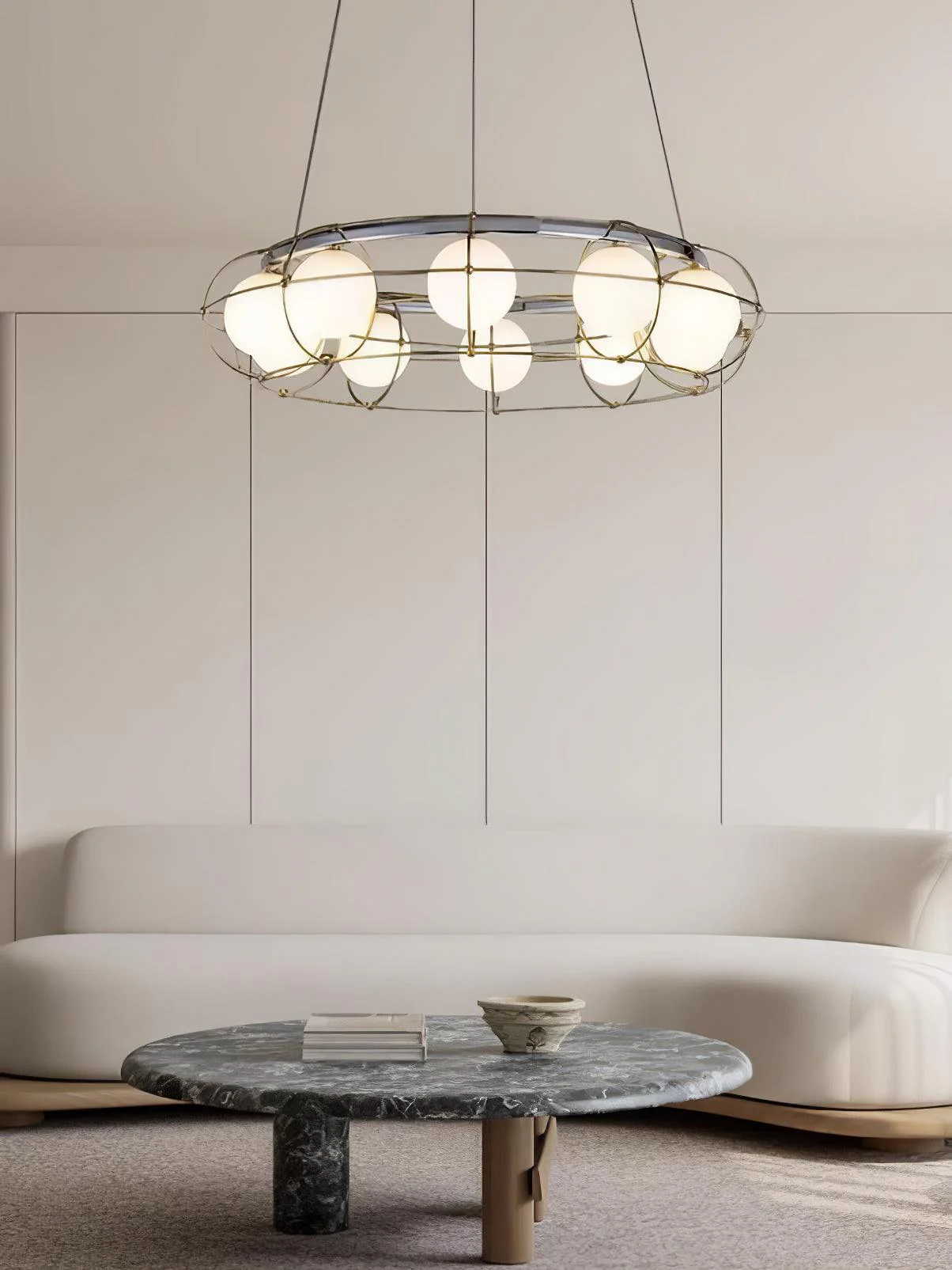Mia Modern Glass Chandelier - Image 12