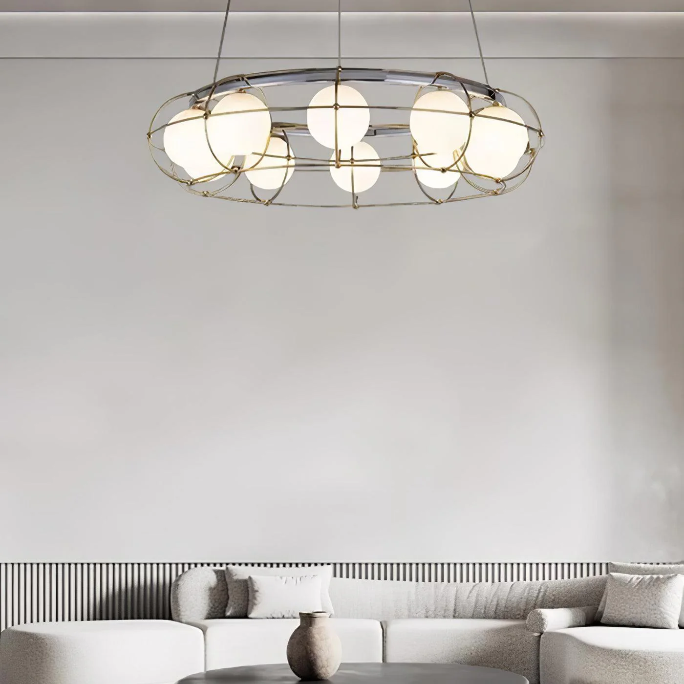 Mia Modern Glass Chandelier - Image 13