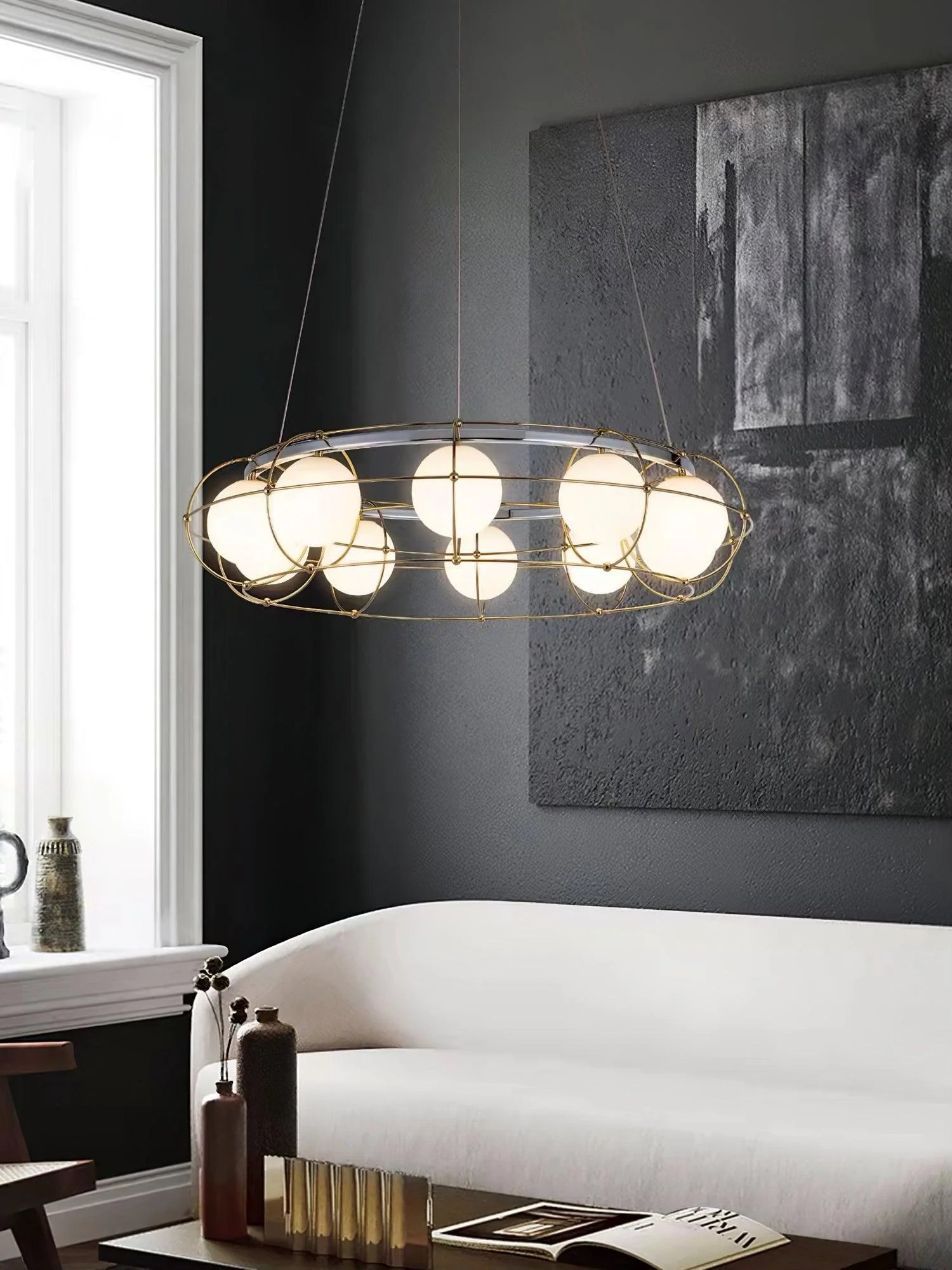 Mia Modern Glass Chandelier - Image 14