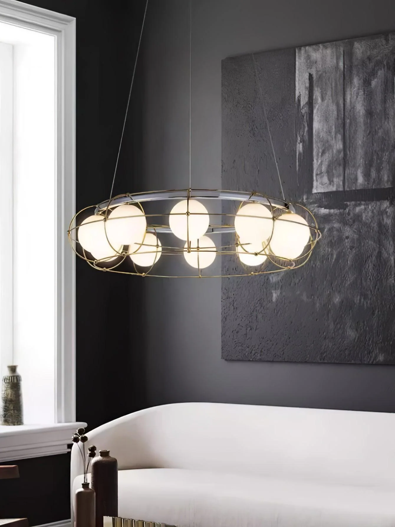 Mia Modern Glass Chandelier - Image 21