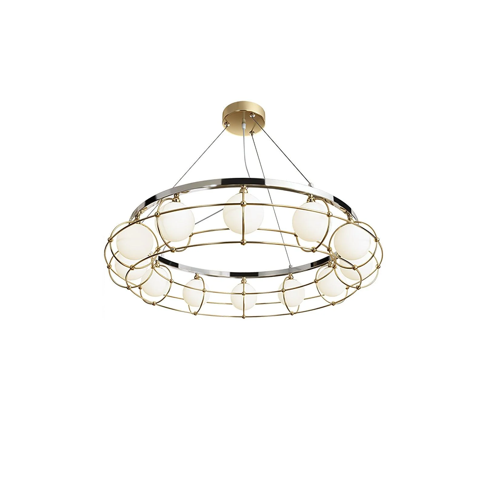 Mia Modern Glass Chandelier - Image 3