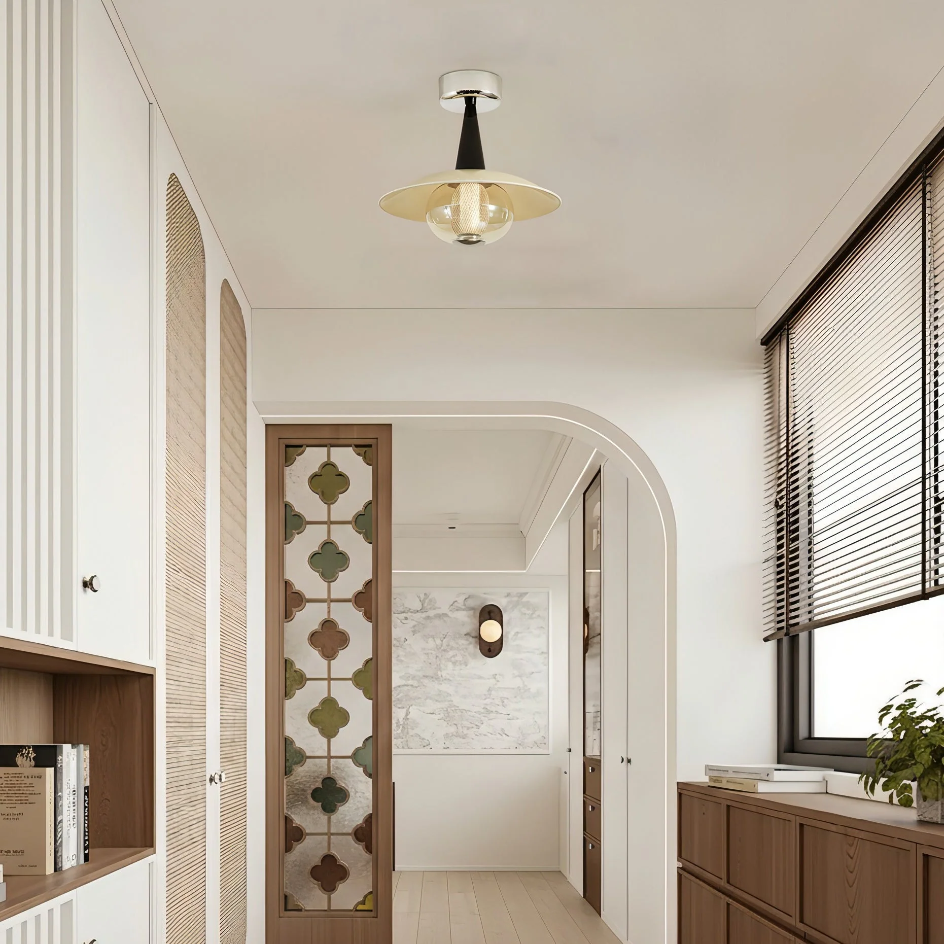 Miou Modern Glass Ceiling Light - Image 8