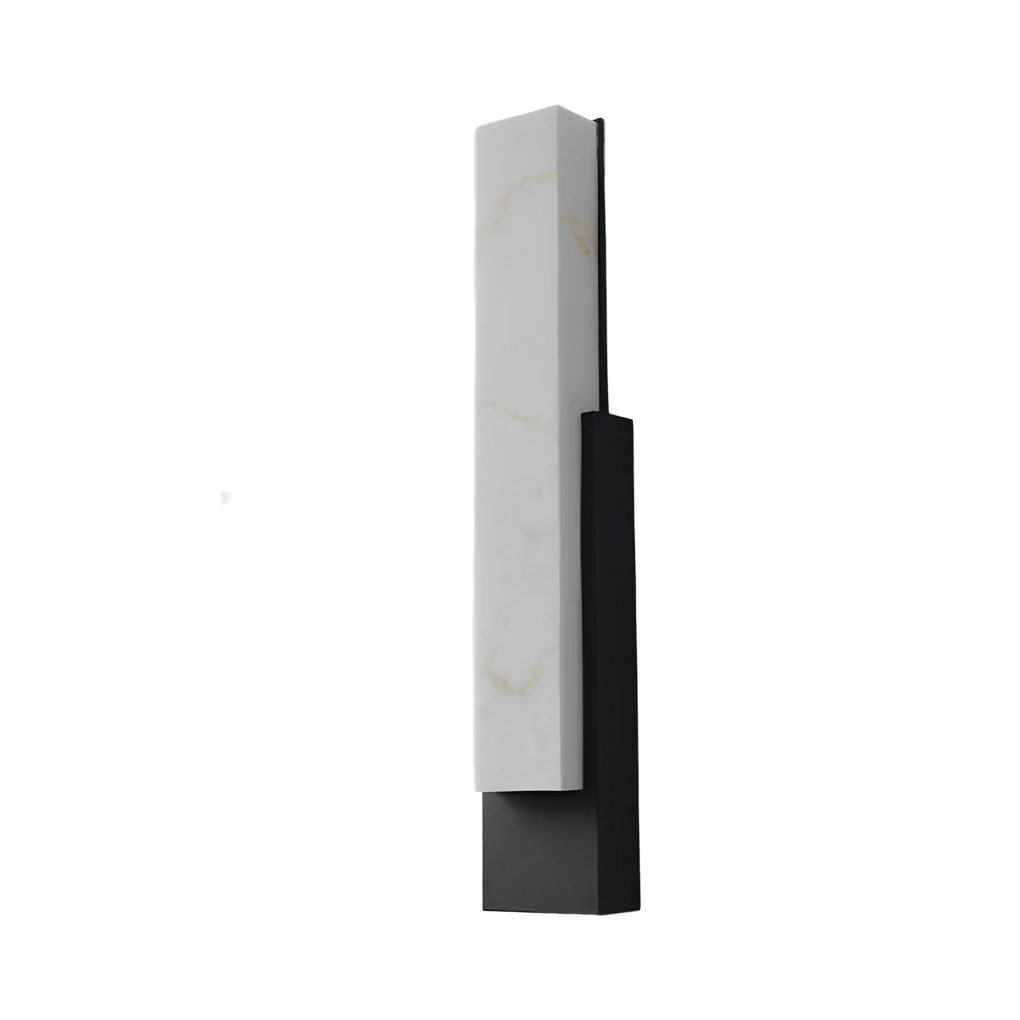 Mirabelle Imitation Shade LED Modern Marble Outdoor Wall Light - Image 3