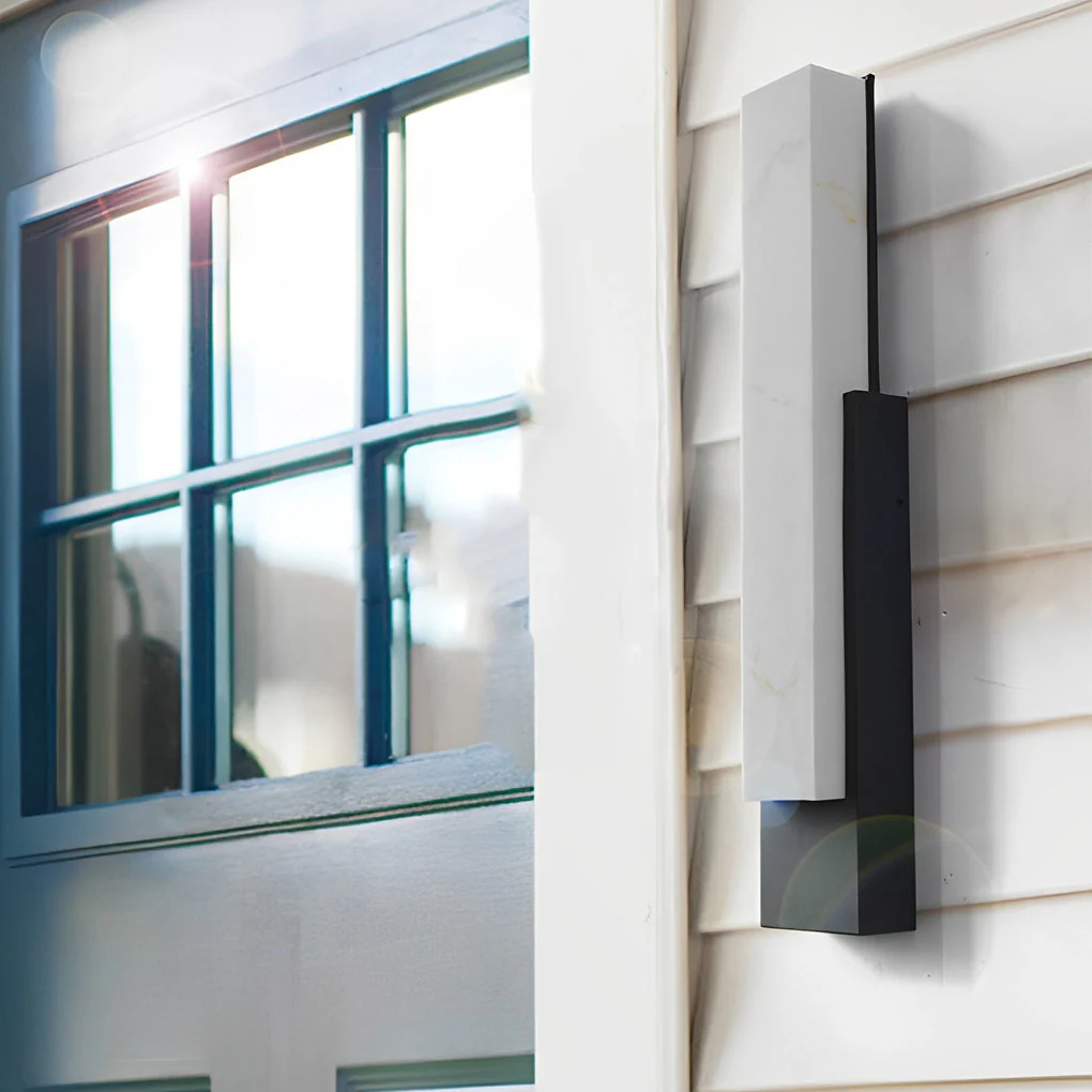 Mirabelle Imitation Shade LED Modern Marble Outdoor Wall Light - Image 4