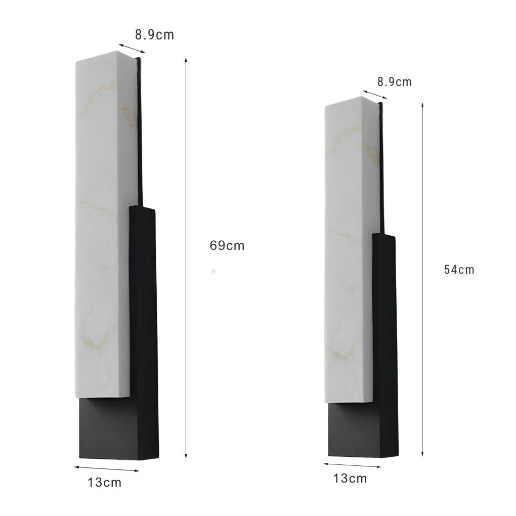 Mirabelle Imitation Shade LED Modern Marble Outdoor Wall Light - Image 6