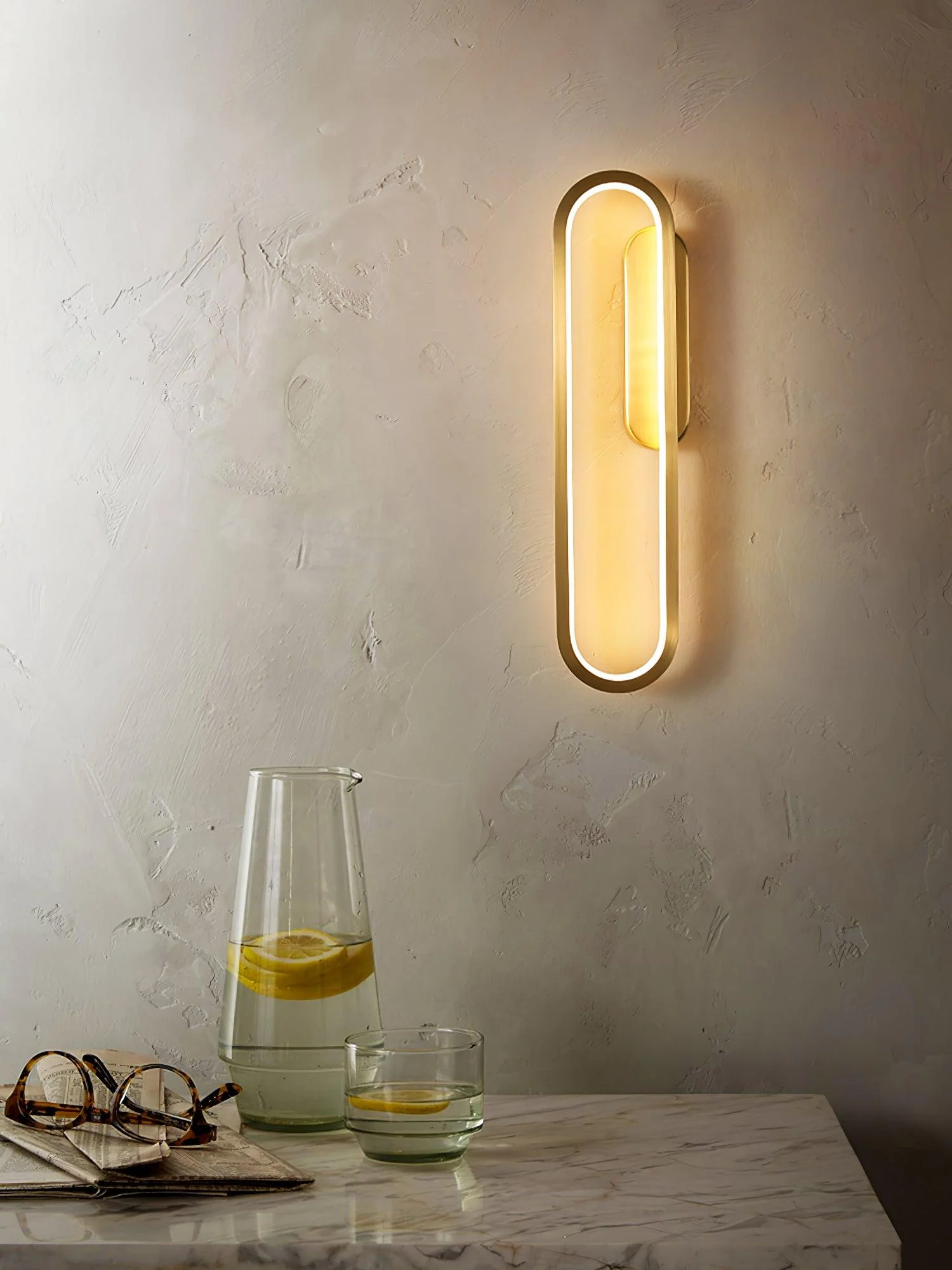 Mirage Classic Long Ova Brass Wall Lamp - Image 11