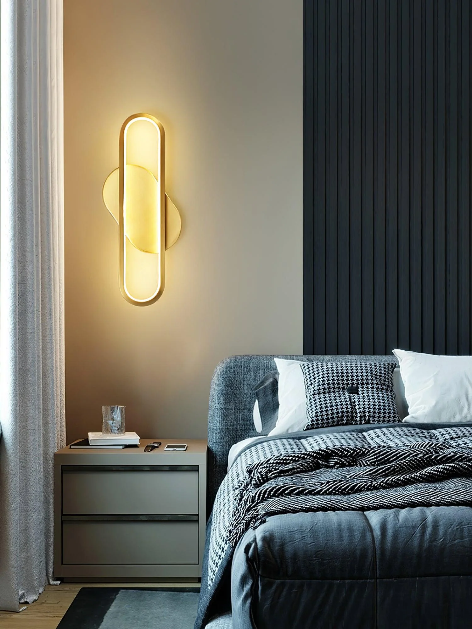 Mirage Classic Long Ova Brass Wall Lamp - Image 26