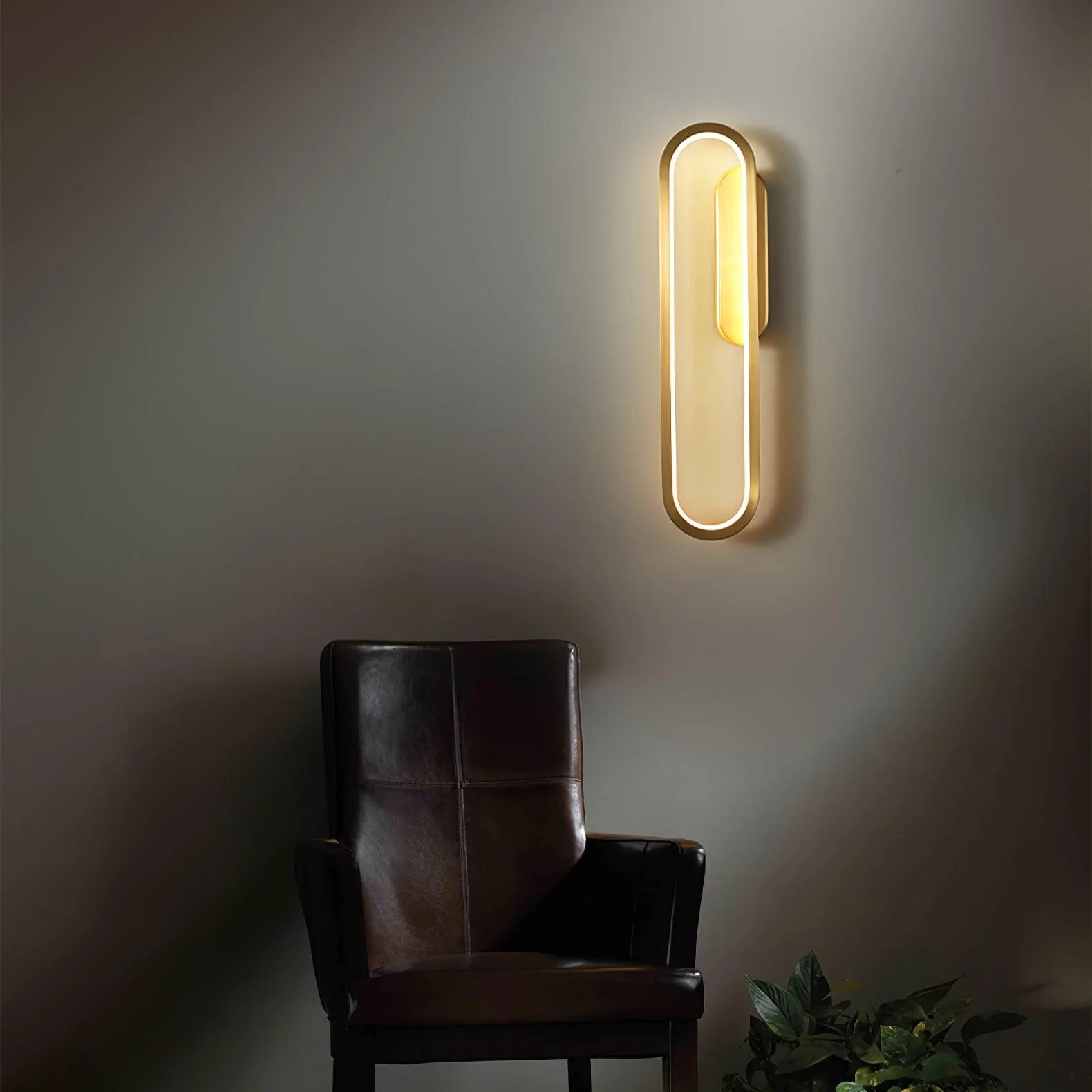 Mirage Classic Long Ova Brass Wall Lamp - Image 42