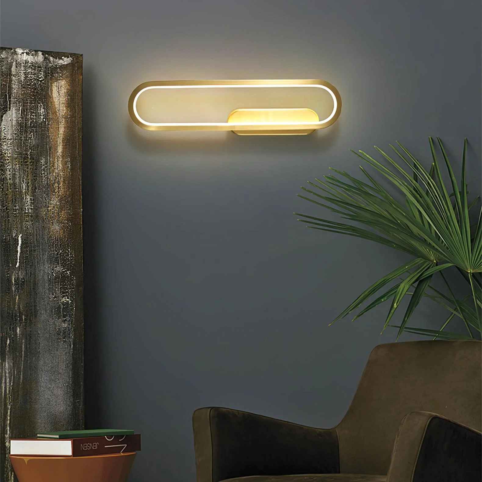 Mirage Classic Long Ova Brass Wall Lamp - Image 44