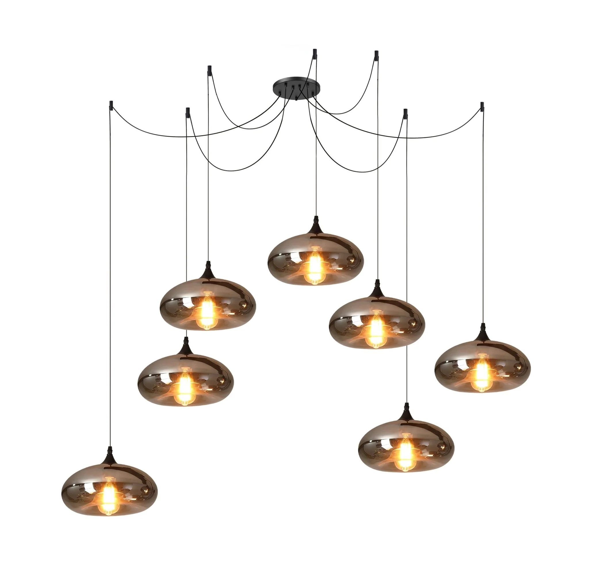 Mirelia Glass Industrial Pendant Light - Image 70