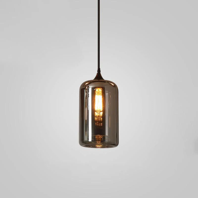 Mirelia Glass Industrial Pendant Light - Image 8