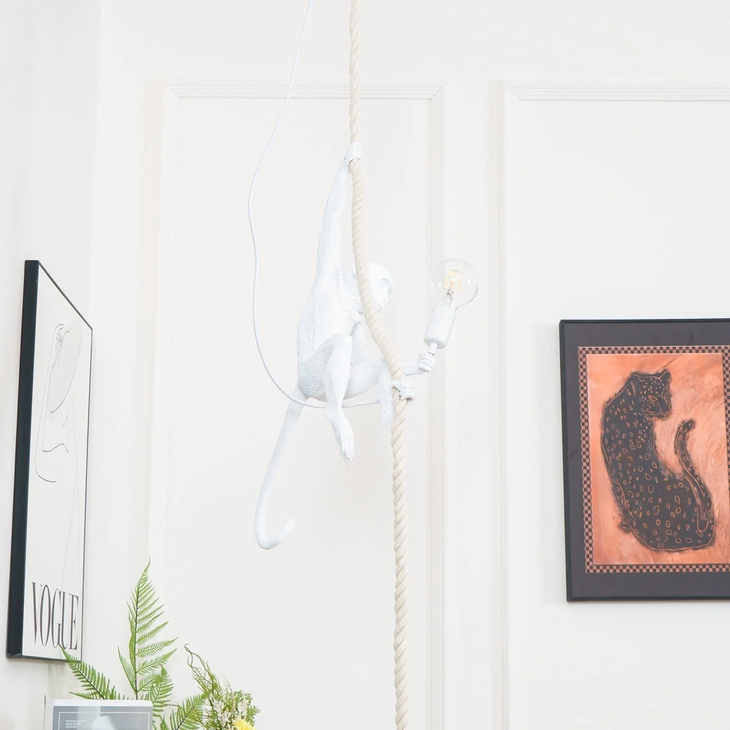 Zalira Resin Rope Artistic Pendant Lamp - Image 49