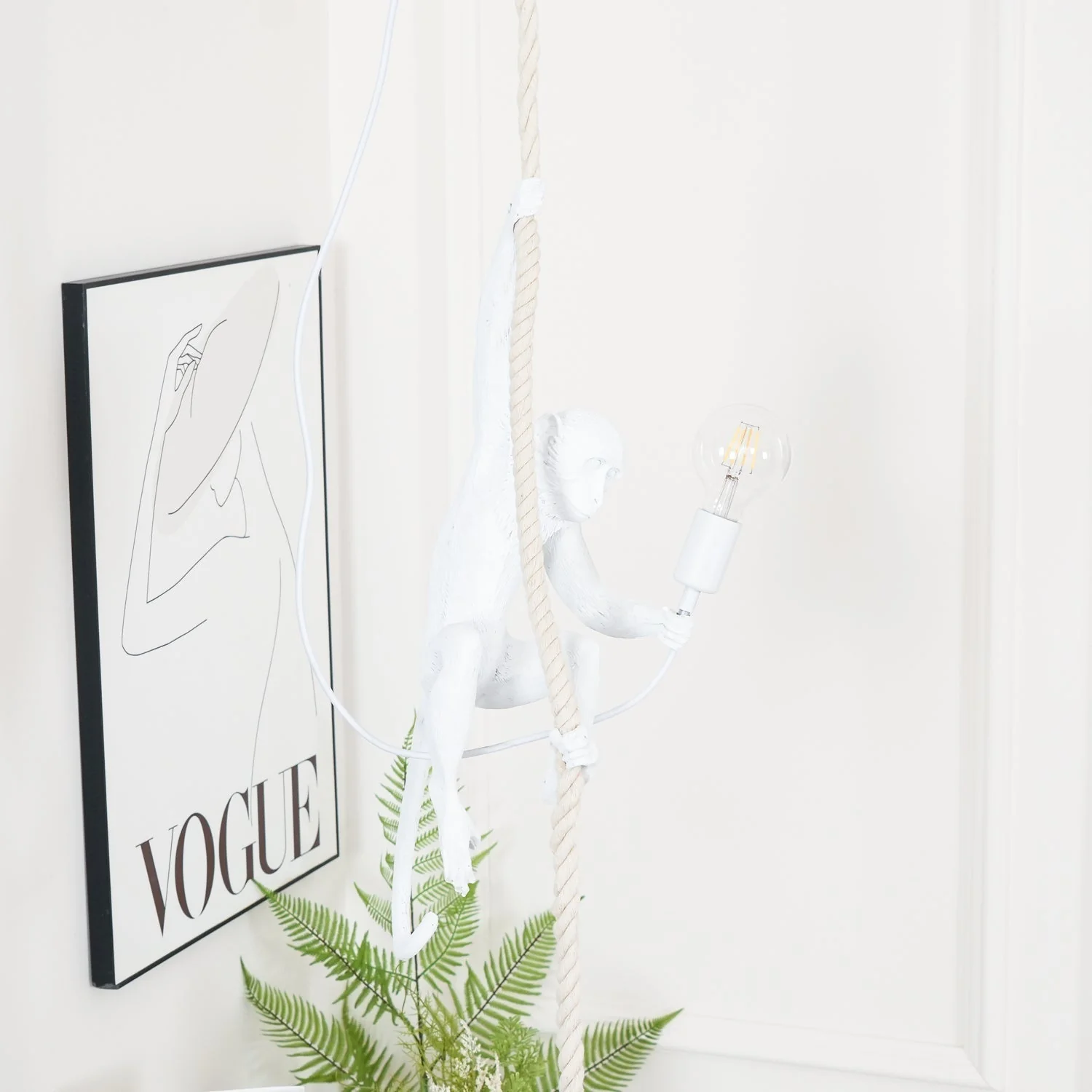 Zalira Resin Rope Artistic Pendant Lamp - Image 55