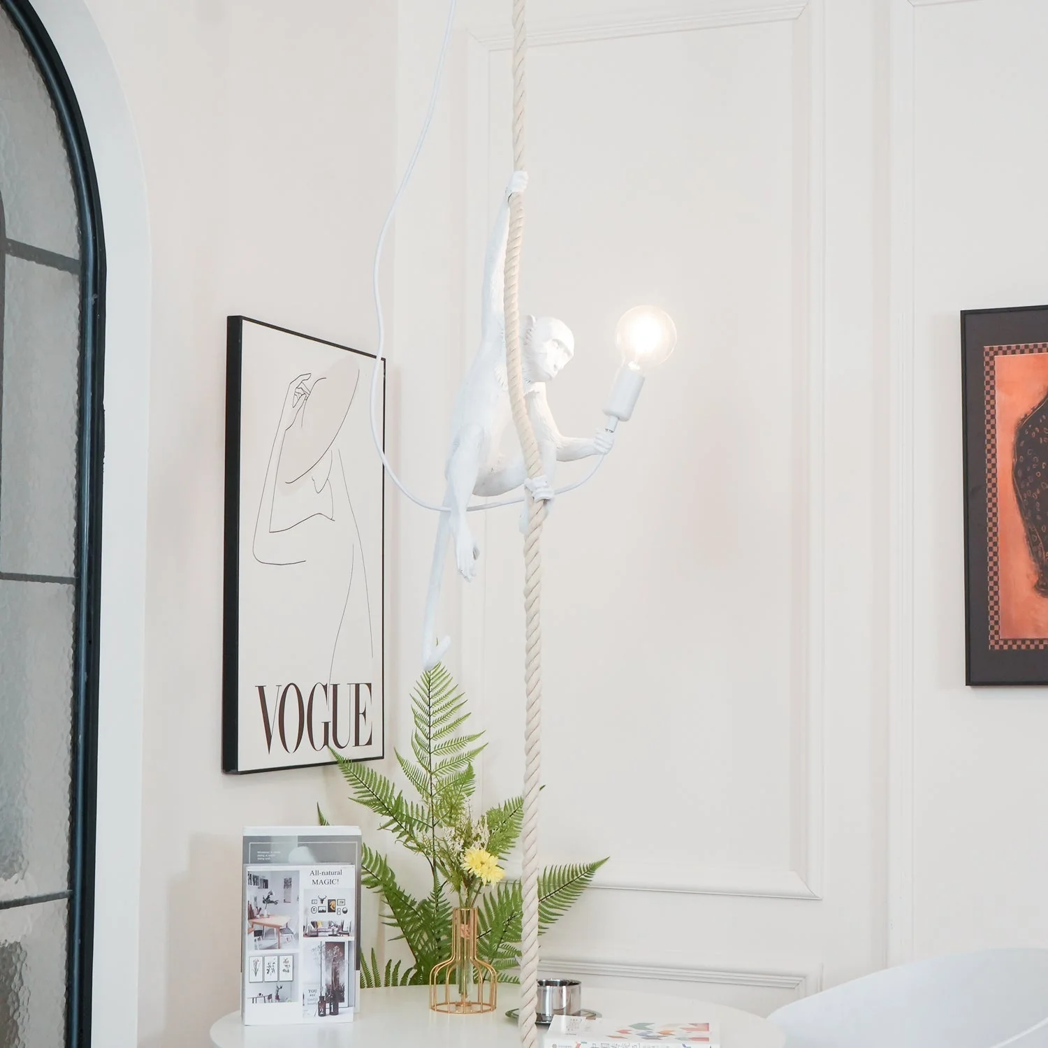 Zalira Resin Rope Artistic Pendant Lamp - Image 65