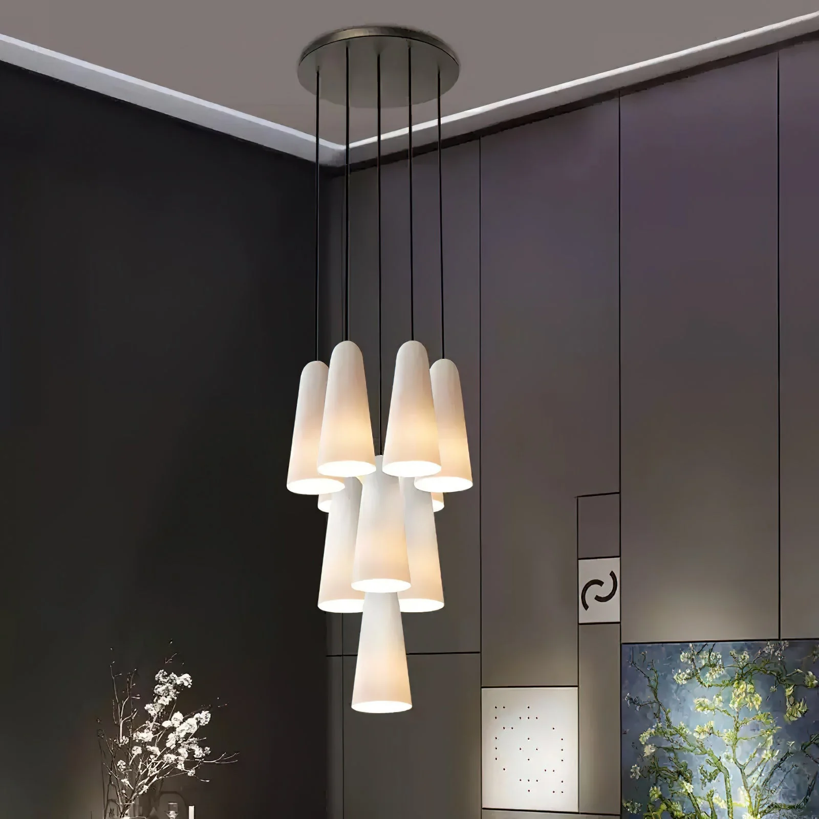 Montfaucon Modern Glass Chandelier - Image 2