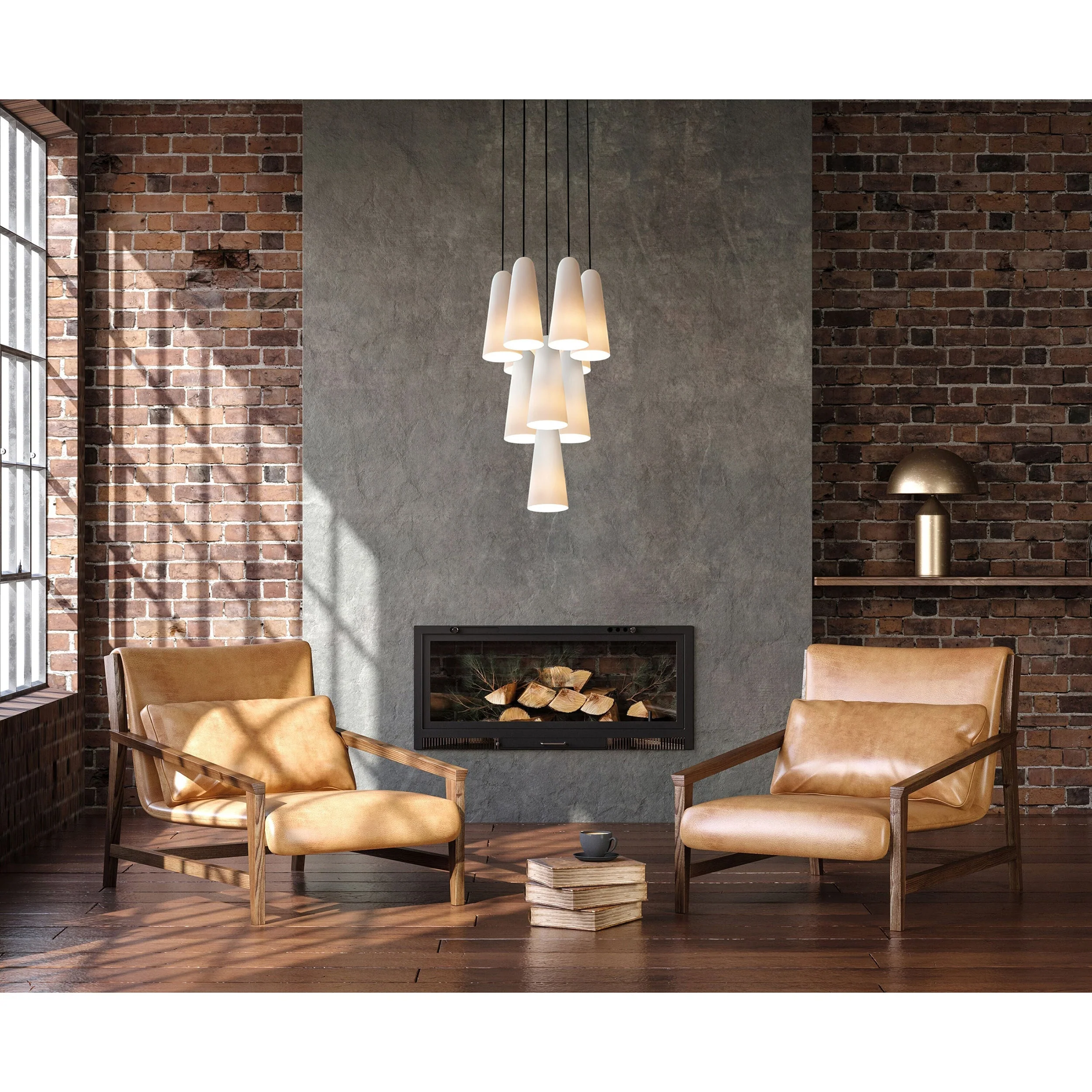 Montfaucon Modern Glass Chandelier - Image 8