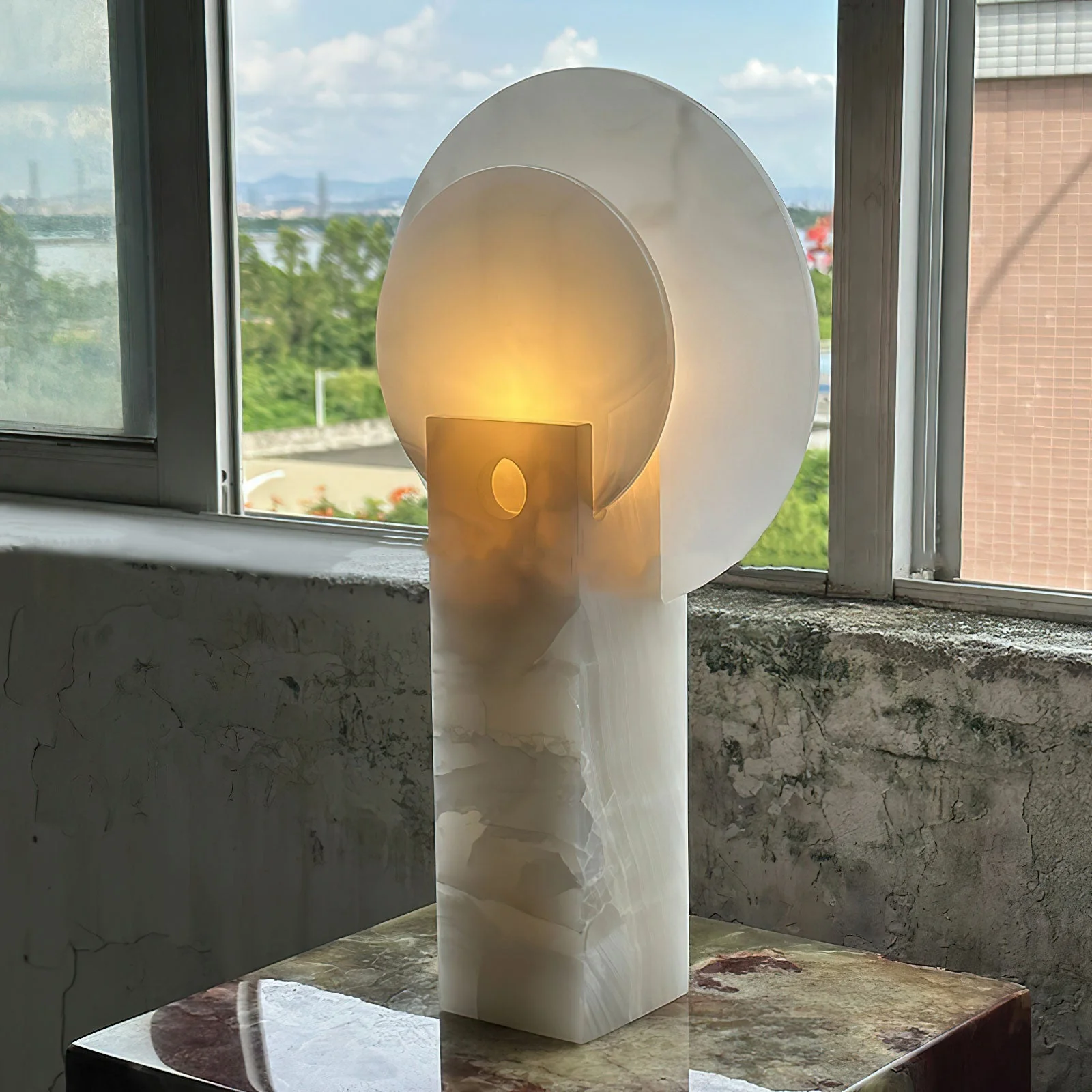 Moonlight Minimalist Natural Stone Table Light - Image 2