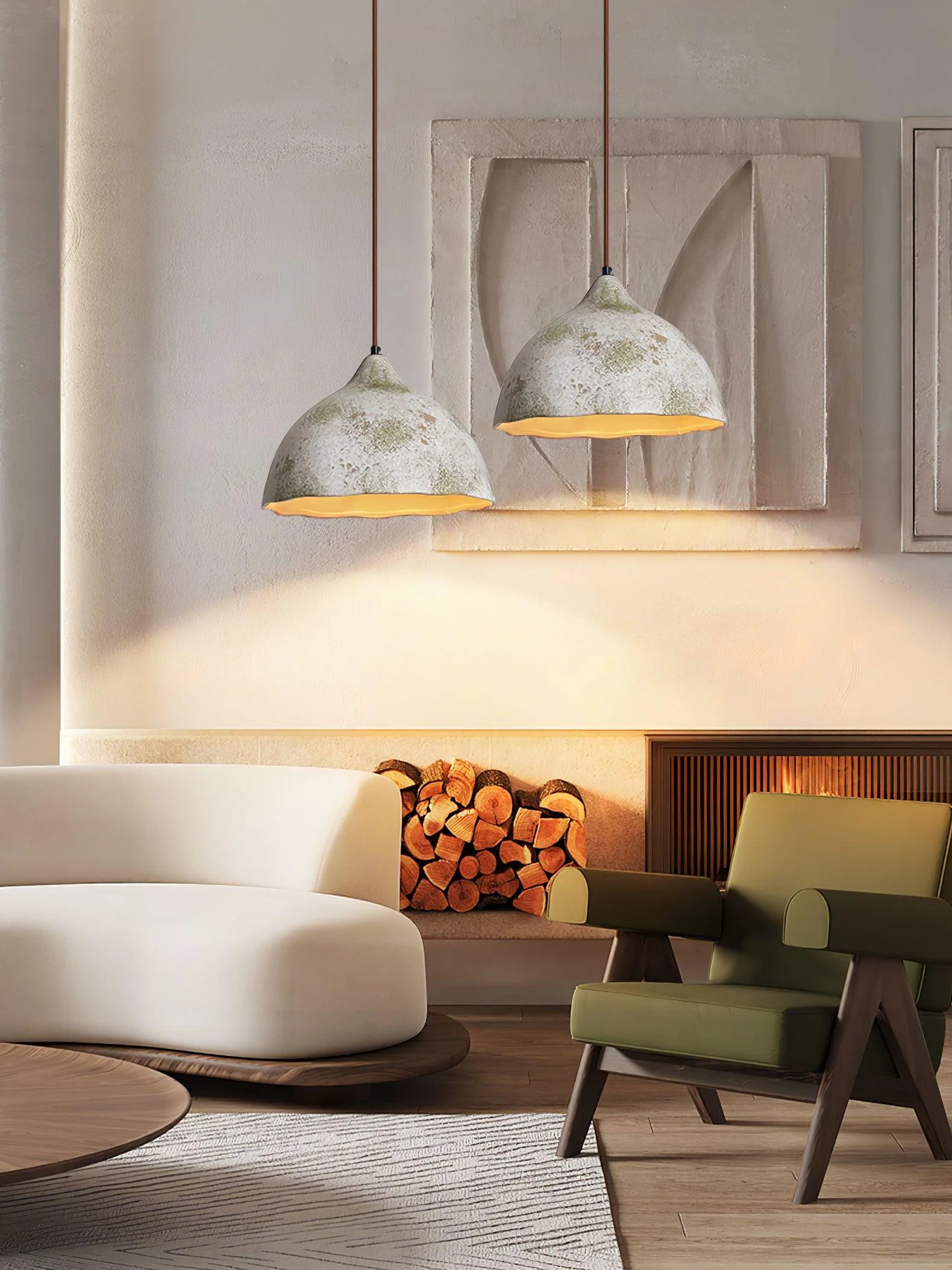 Moss Minimalist Wood Pendant Light - Image 10