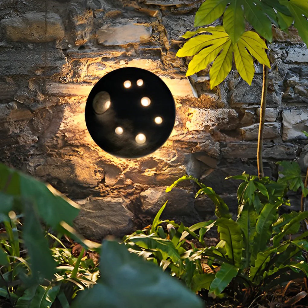 Muriel Creative Lunar Crater Stone Outdoor Wall Lamp