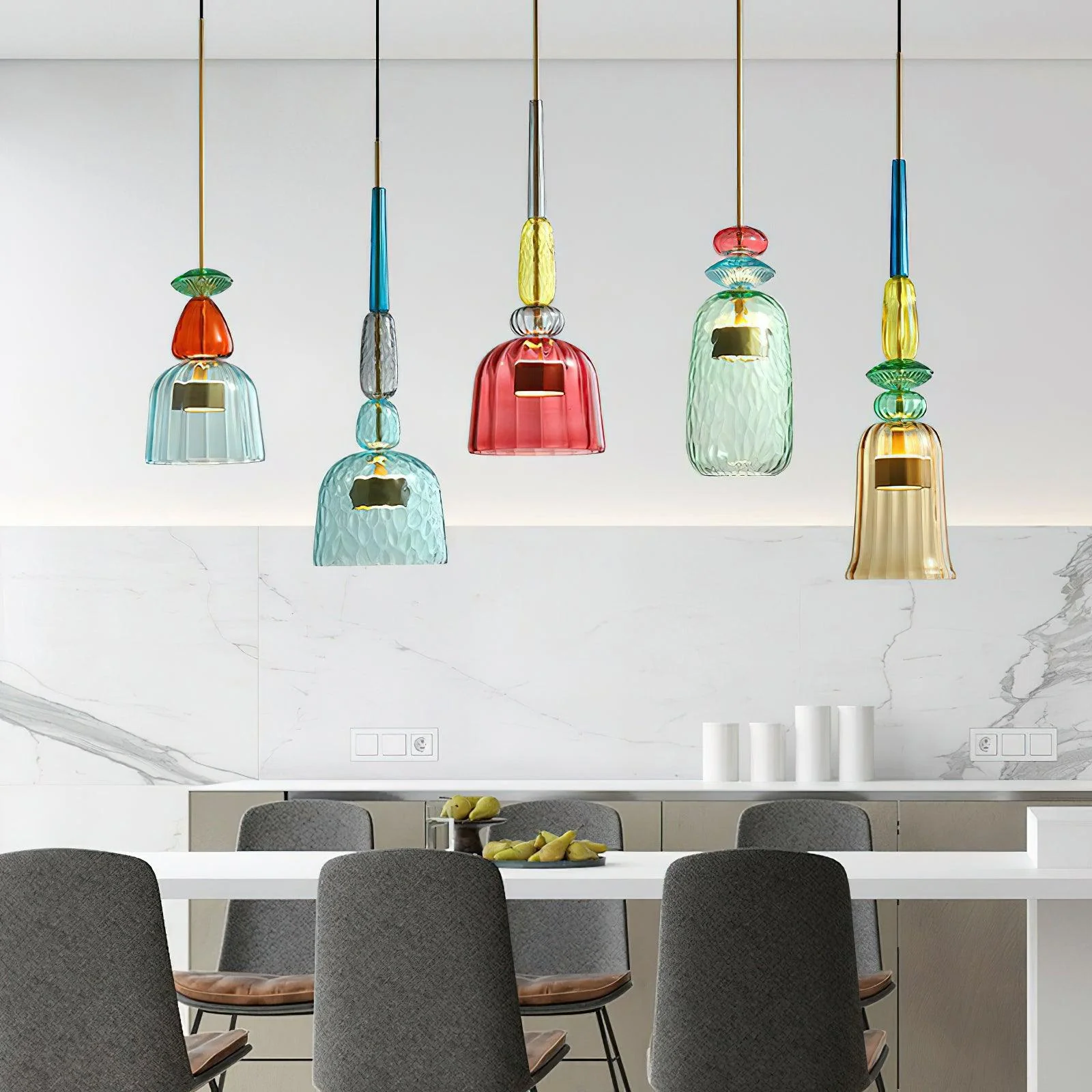 Muse Bohemian Glass Pendant Lamp - Image 16