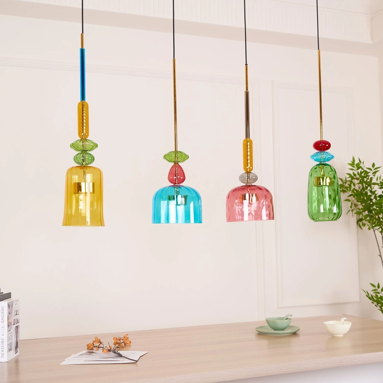 Muse Bohemian Glass Pendant Lamp - Image 20