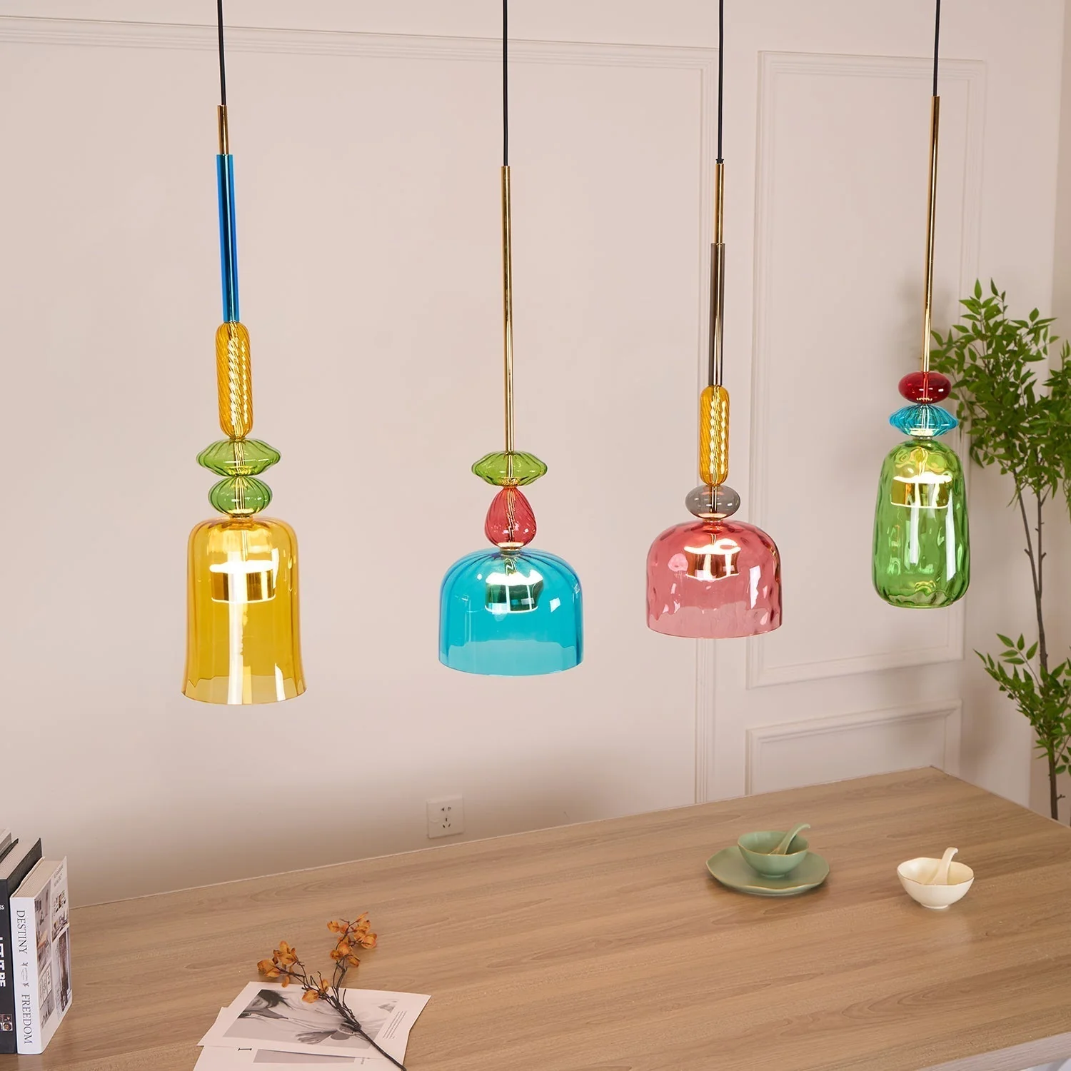 Muse Bohemian Glass Pendant Lamp - Image 22