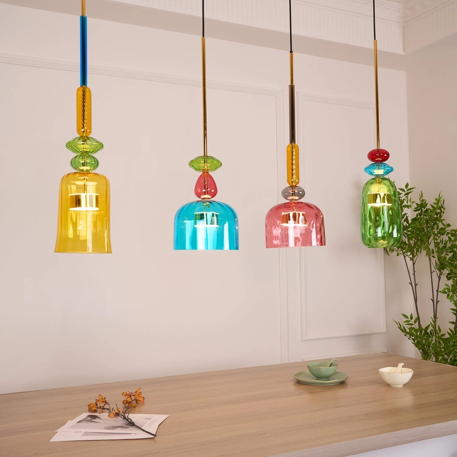 Muse Bohemian Glass Pendant Lamp - Image 35