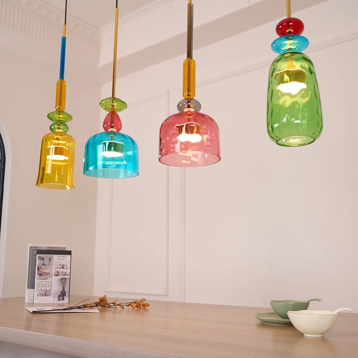 Muse Bohemian Glass Pendant Lamp - Image 37