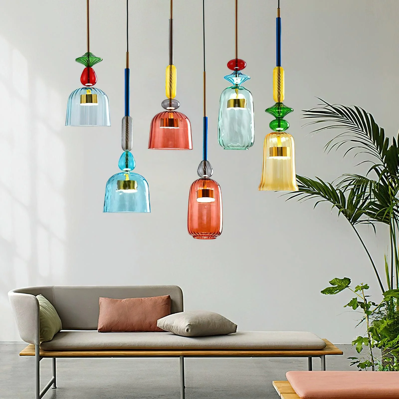 Muse Bohemian Glass Pendant Lamp - Image 4