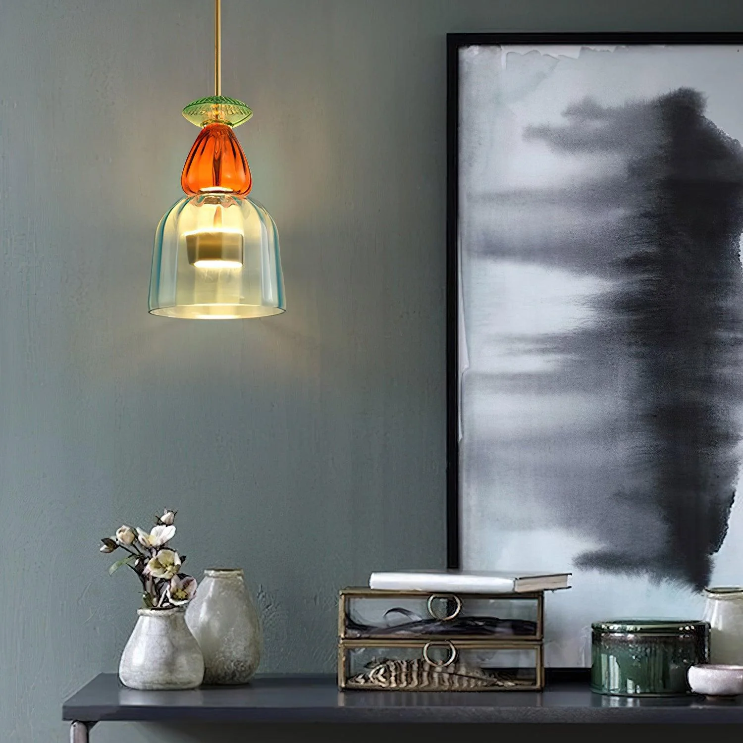 Muse Bohemian Glass Pendant Lamp - Image 64