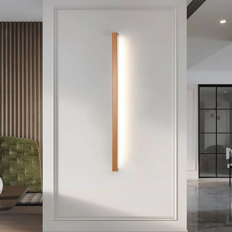 Muto Linear Mirror Wooden Front Vanity Wall Lamp - Image 5