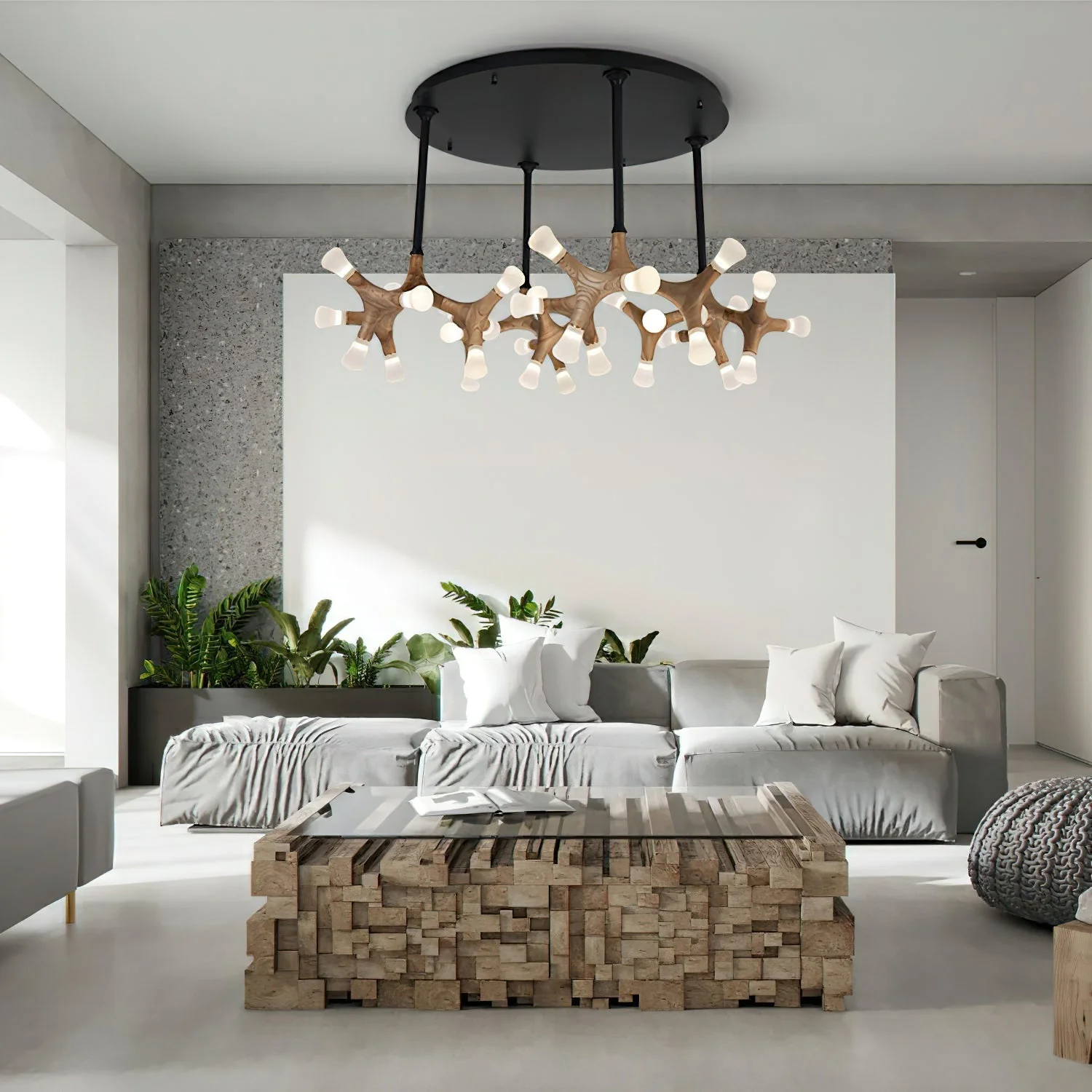 Mynorila Branch-Design Wood Pendant Light - Image 25