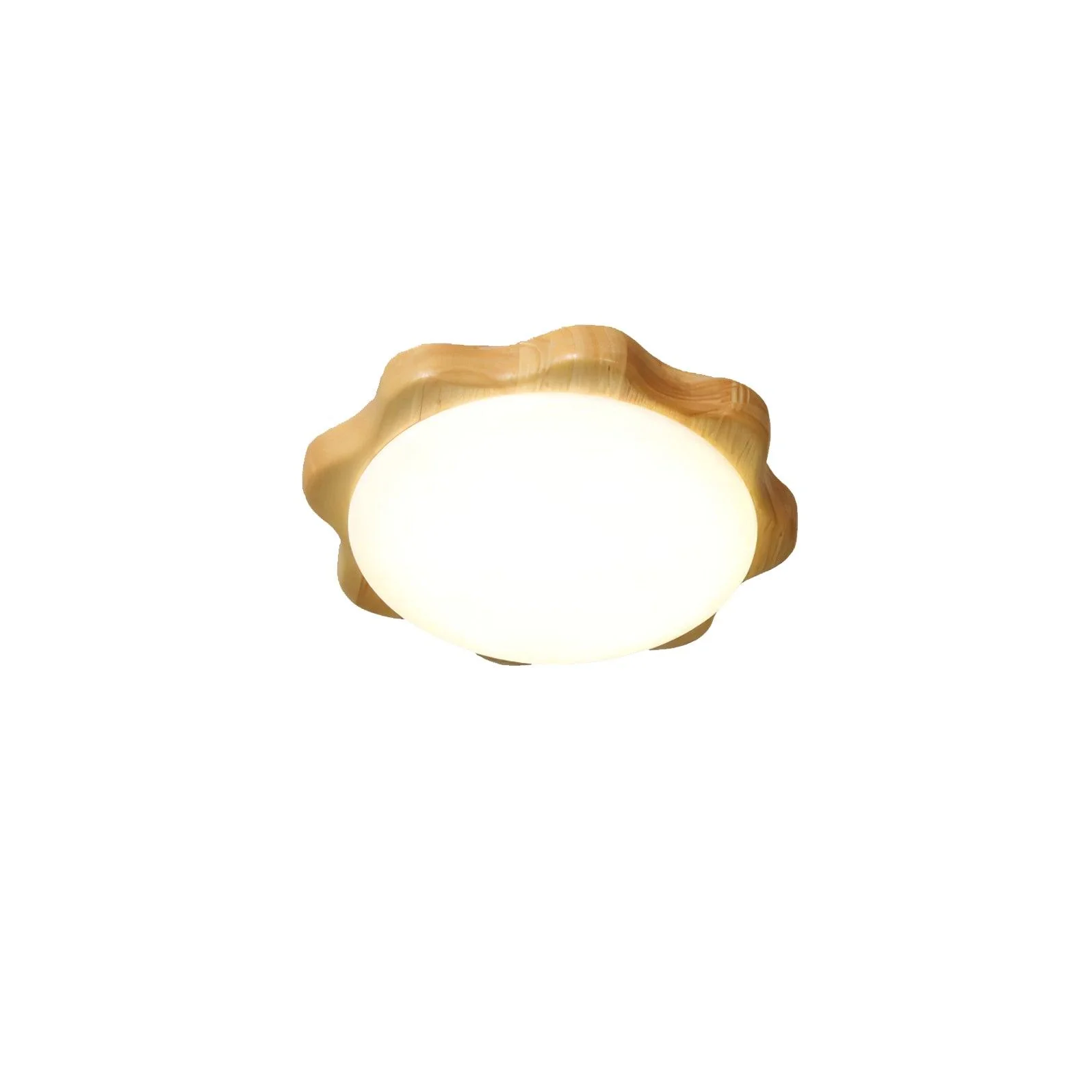 Myshae Modern Minimalist Drum Wood Ceiling Lamp - Image 10
