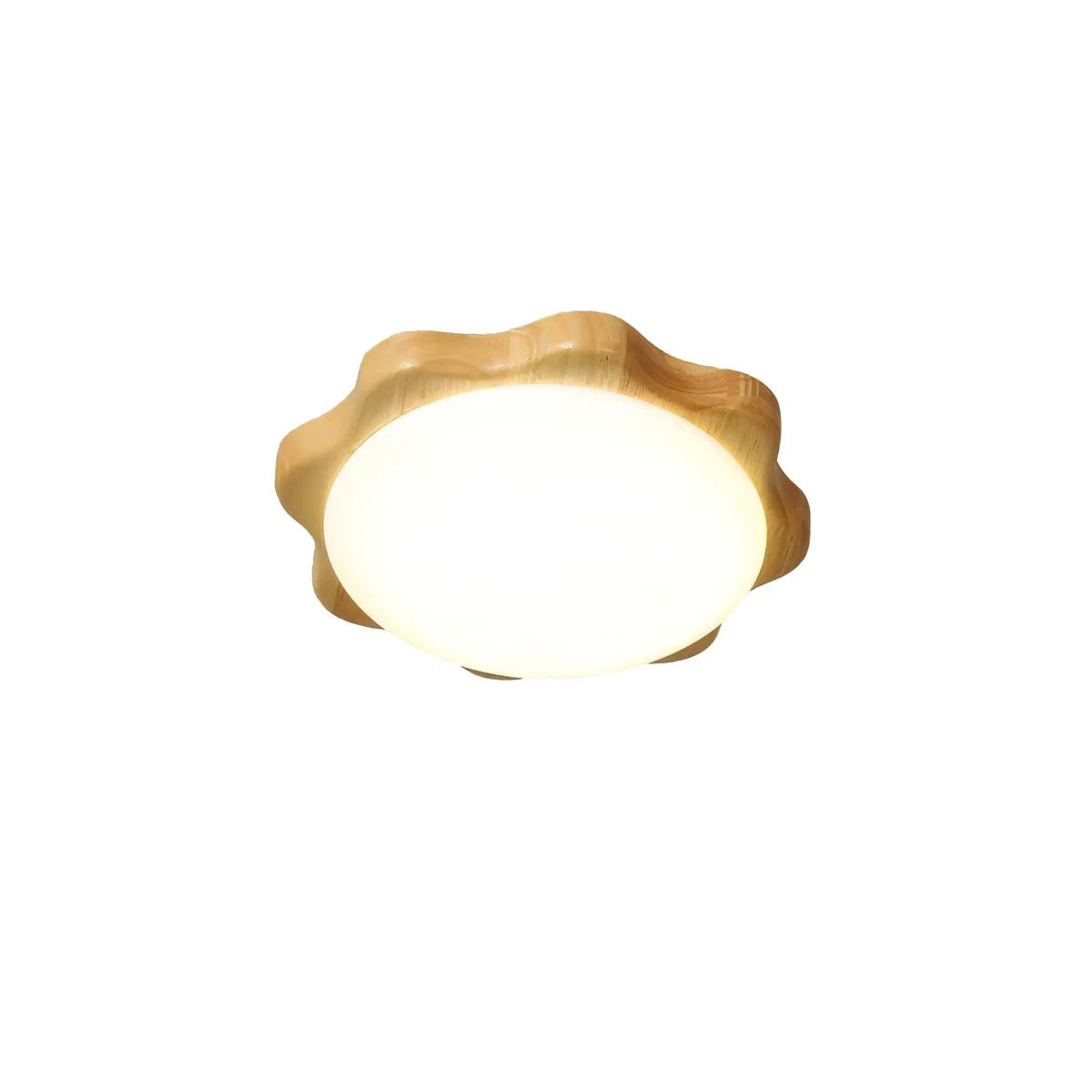 Myshae Modern Minimalist Drum Wood Ceiling Lamp - Image 11