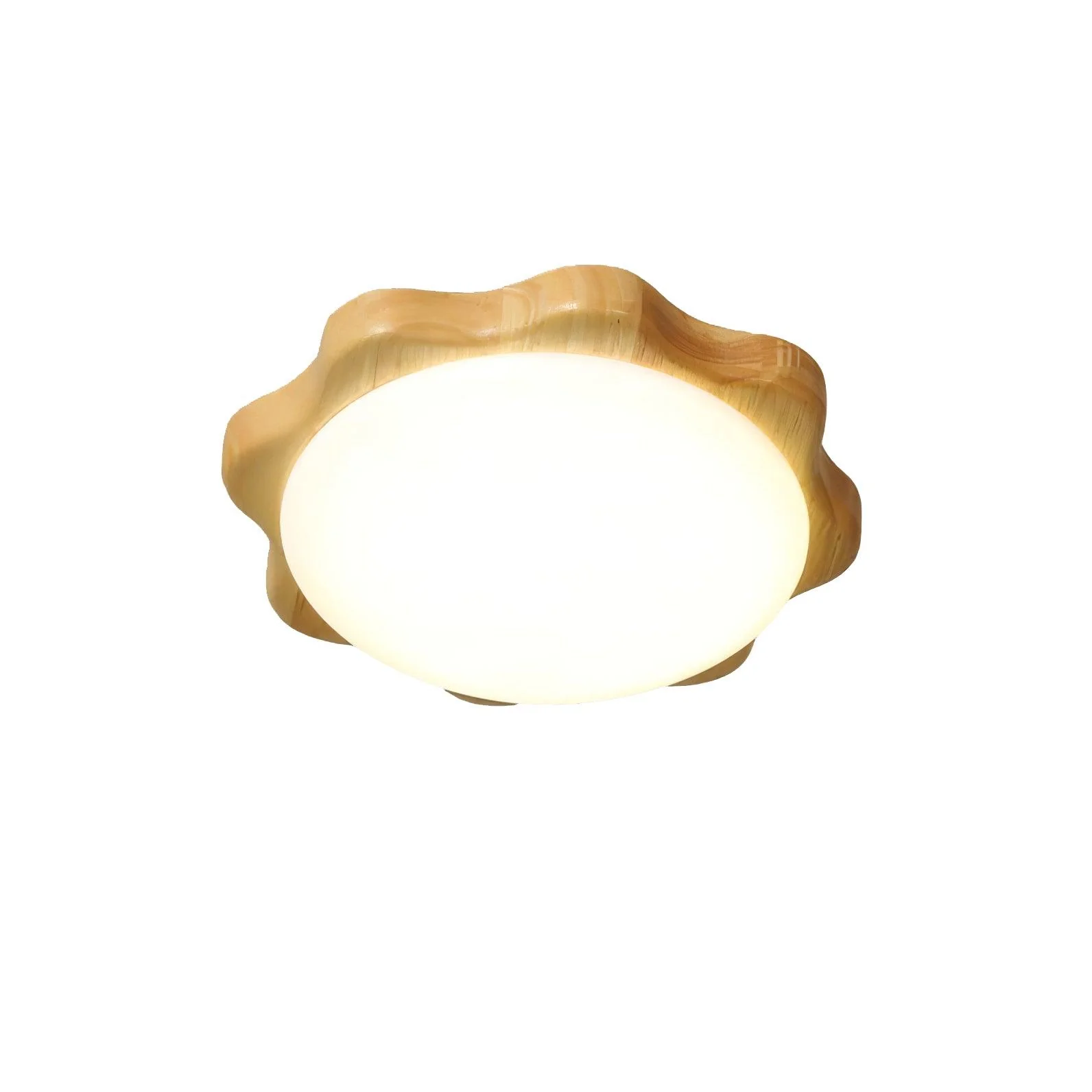 Myshae Modern Minimalist Drum Wood Ceiling Lamp - Image 20