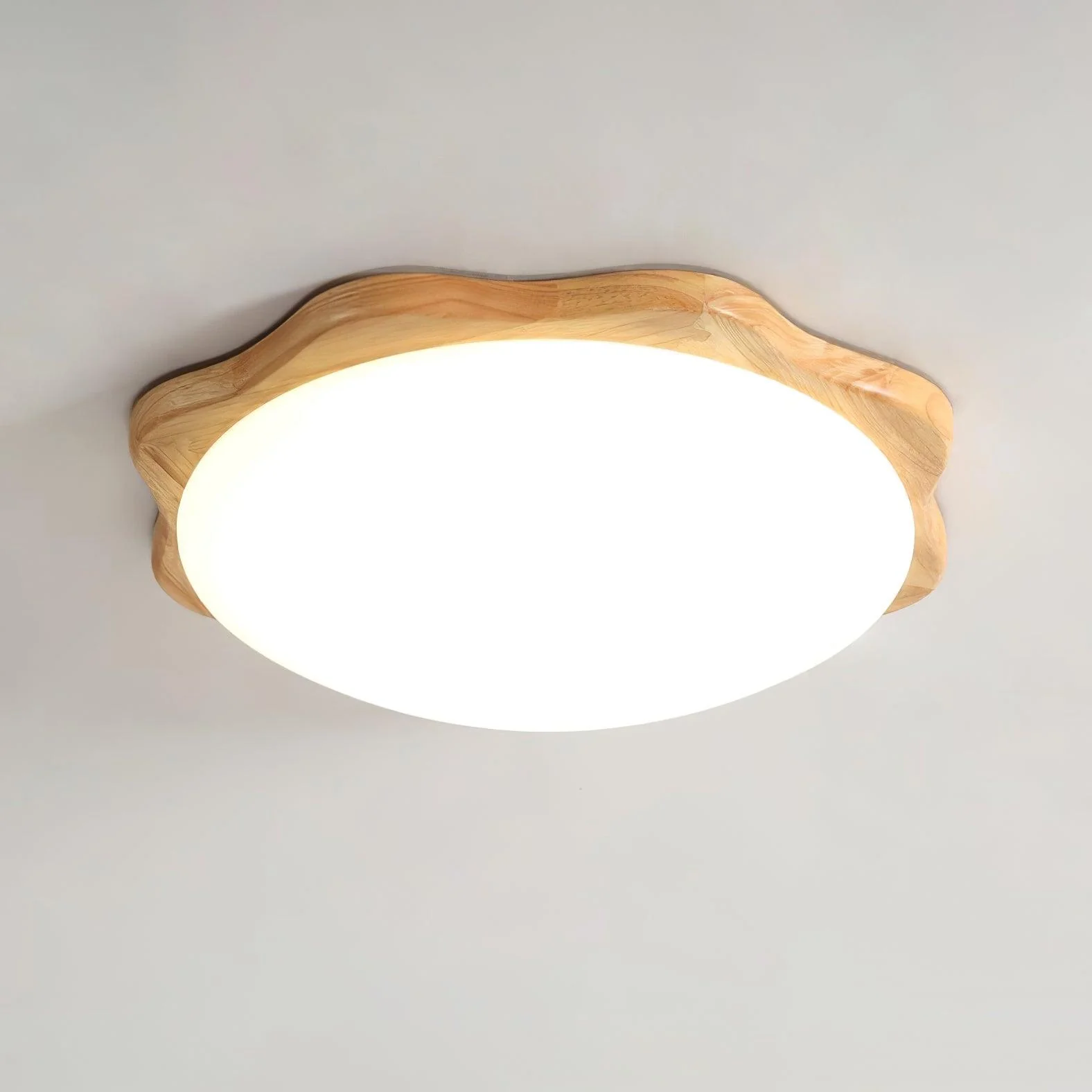 Myshae Modern Minimalist Drum Wood Ceiling Lamp - Image 31
