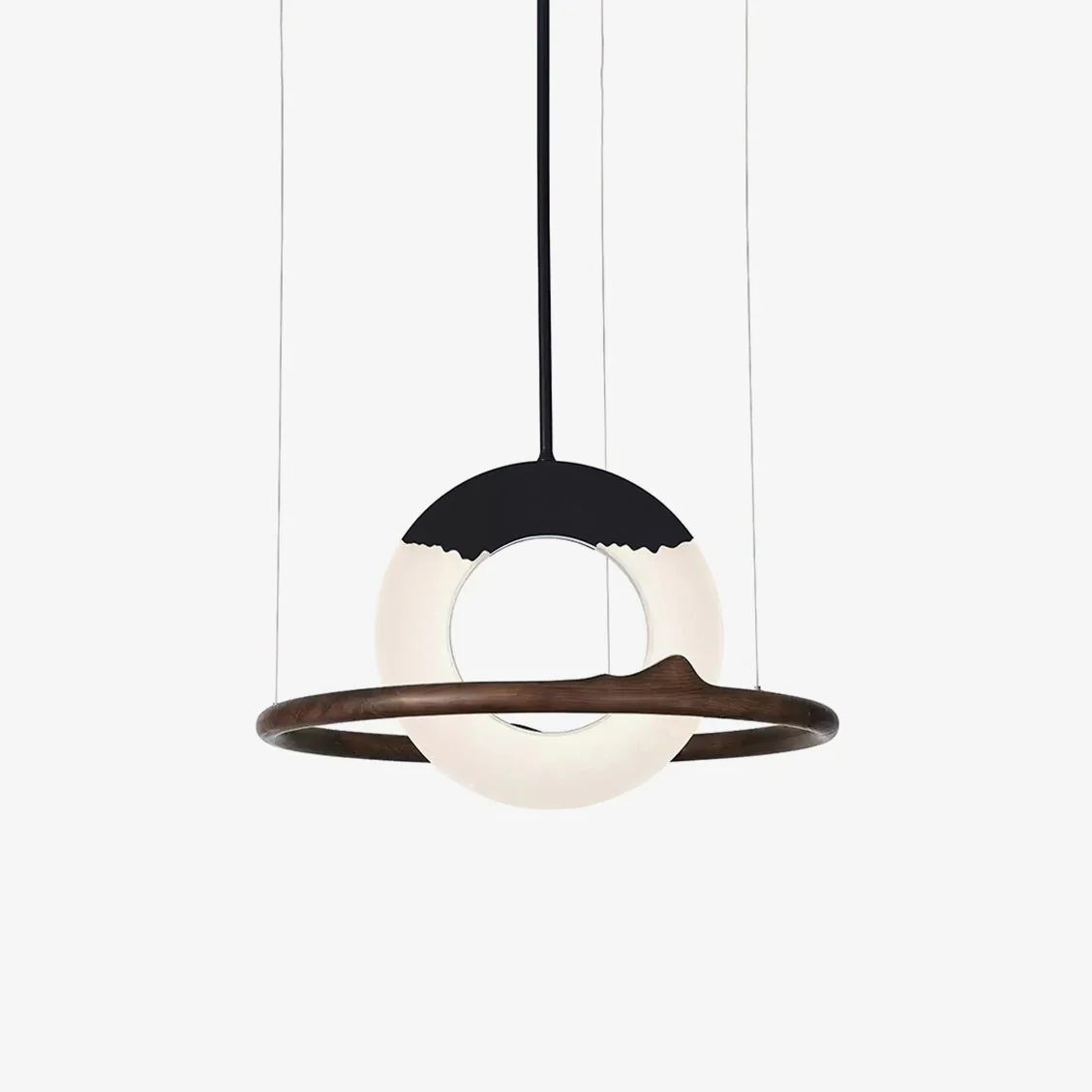 Mytalan Circular Wood Pendant Light