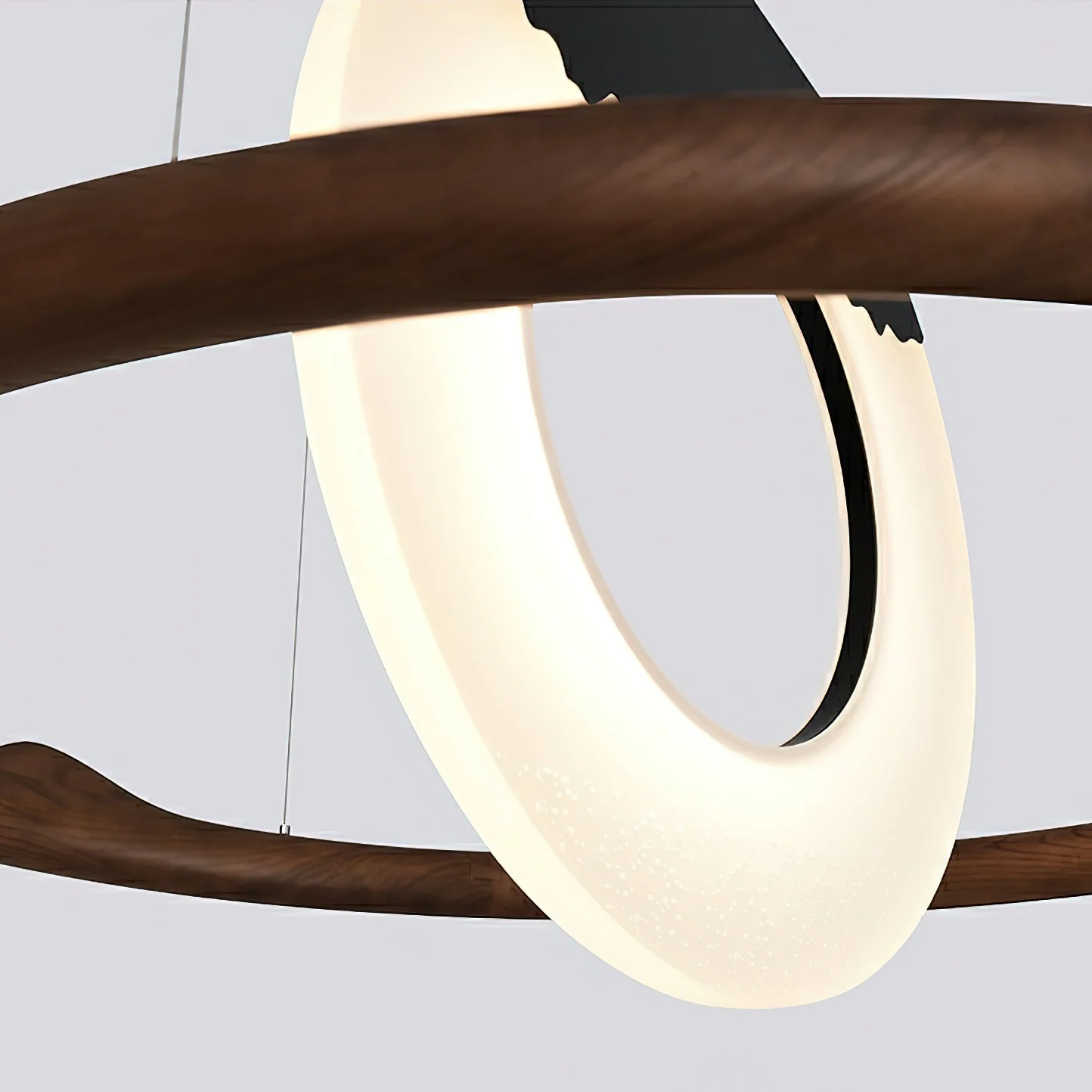 Mytalan Circular Wood Pendant Light - Image 10