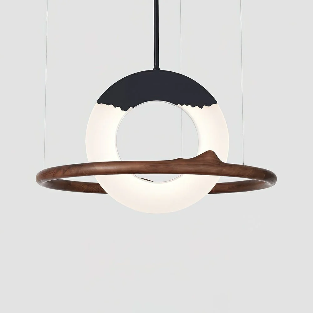 Mytalan Circular Wood Pendant Light - Image 12